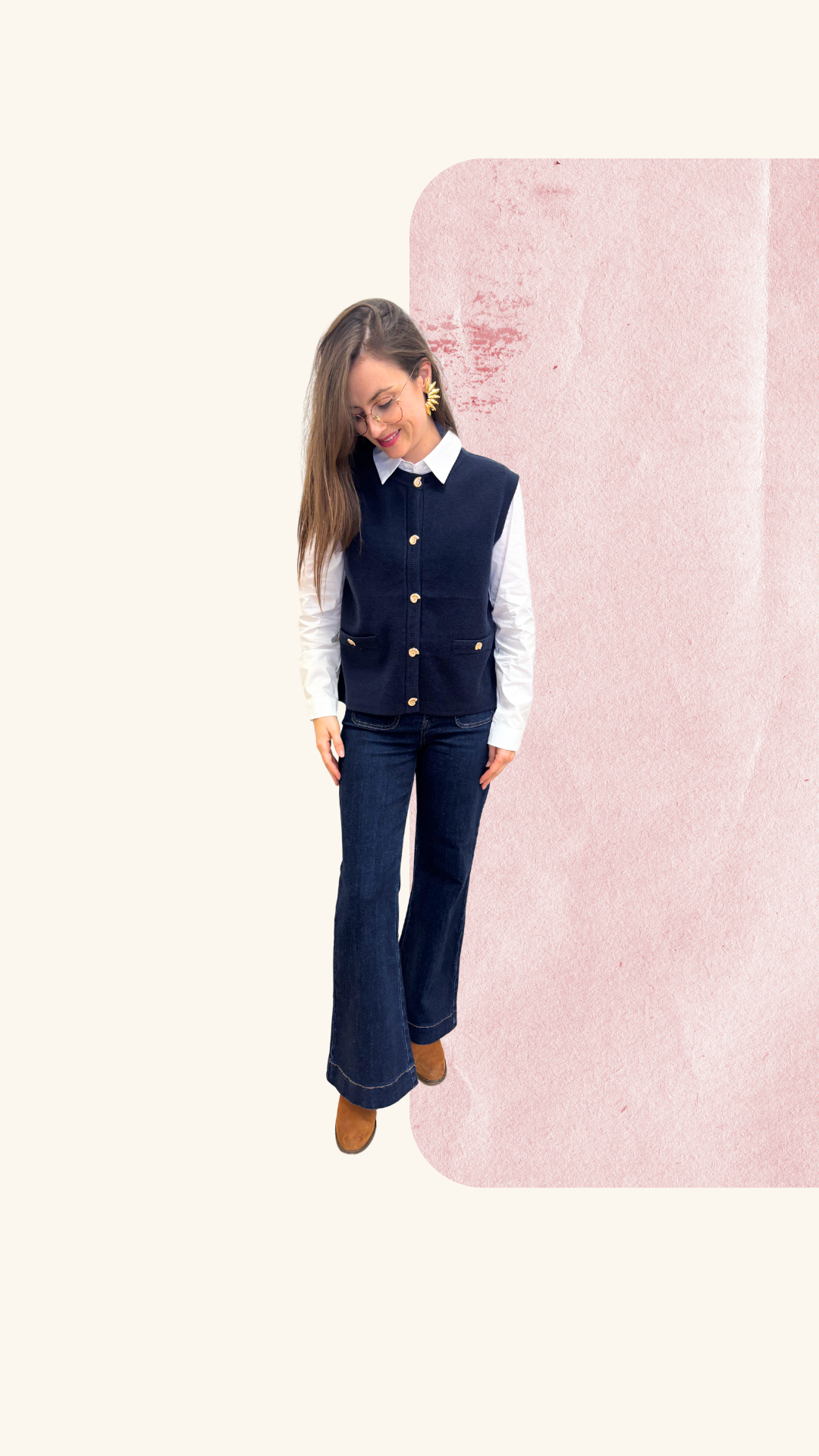 Gilet sans manches Lina marine