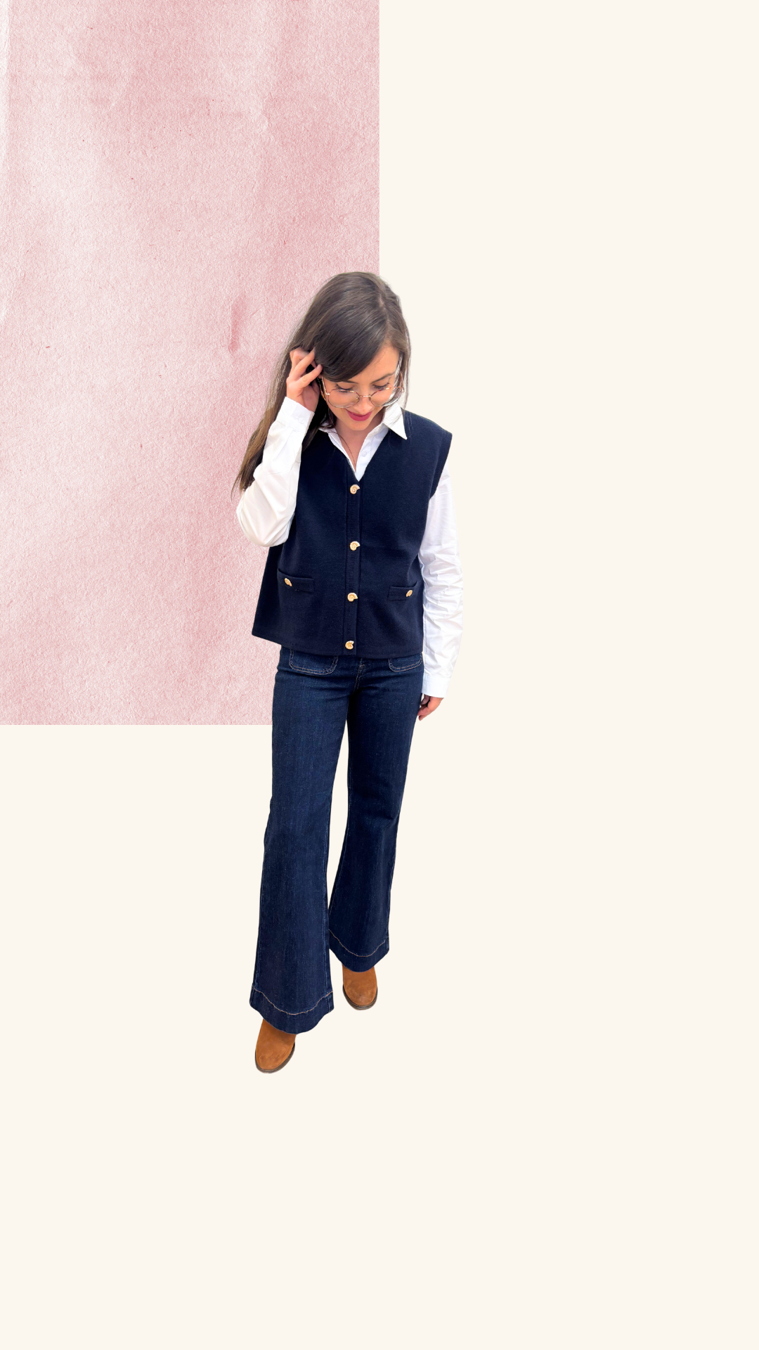 Gilet sans manches Lina marine