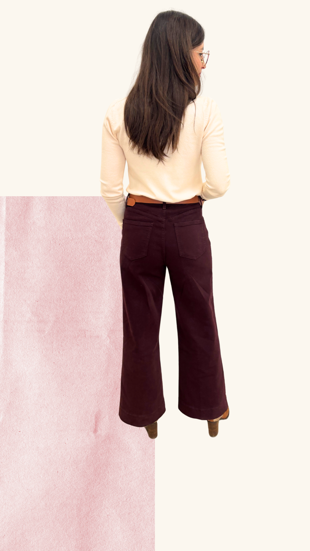 Jean Fanny wide leg bordeaux