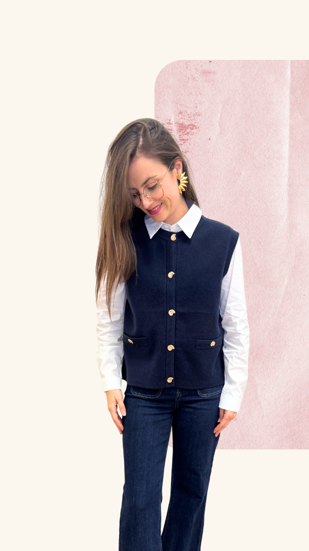 Gilet sans manches Lina marine