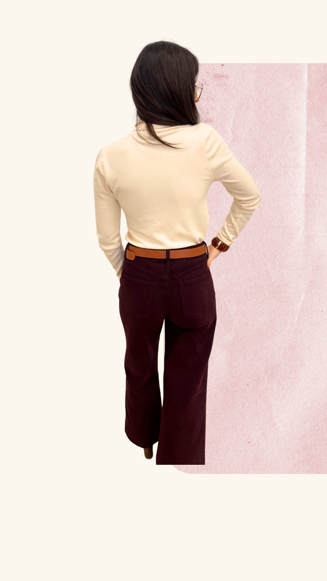 Jean Fanny wide leg bordeaux