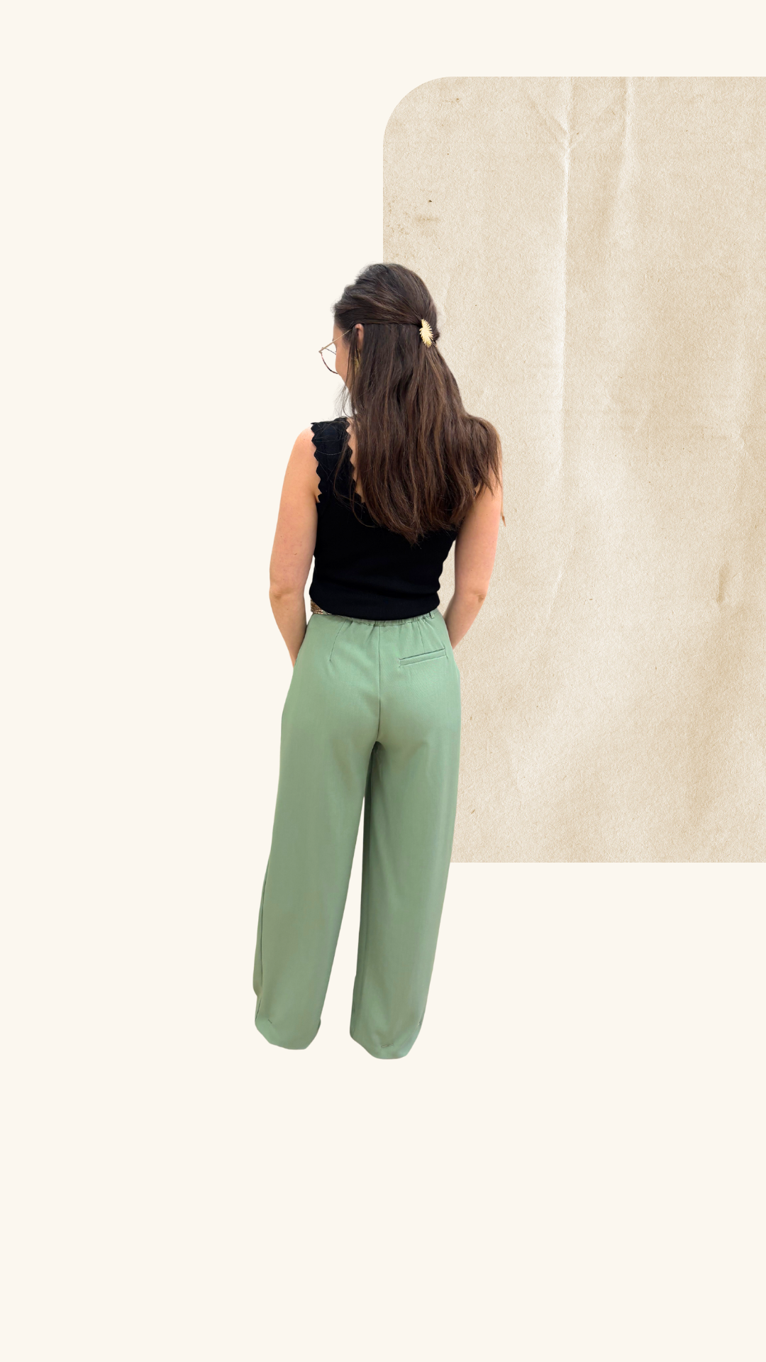 Pantalon tailleur Noah vert