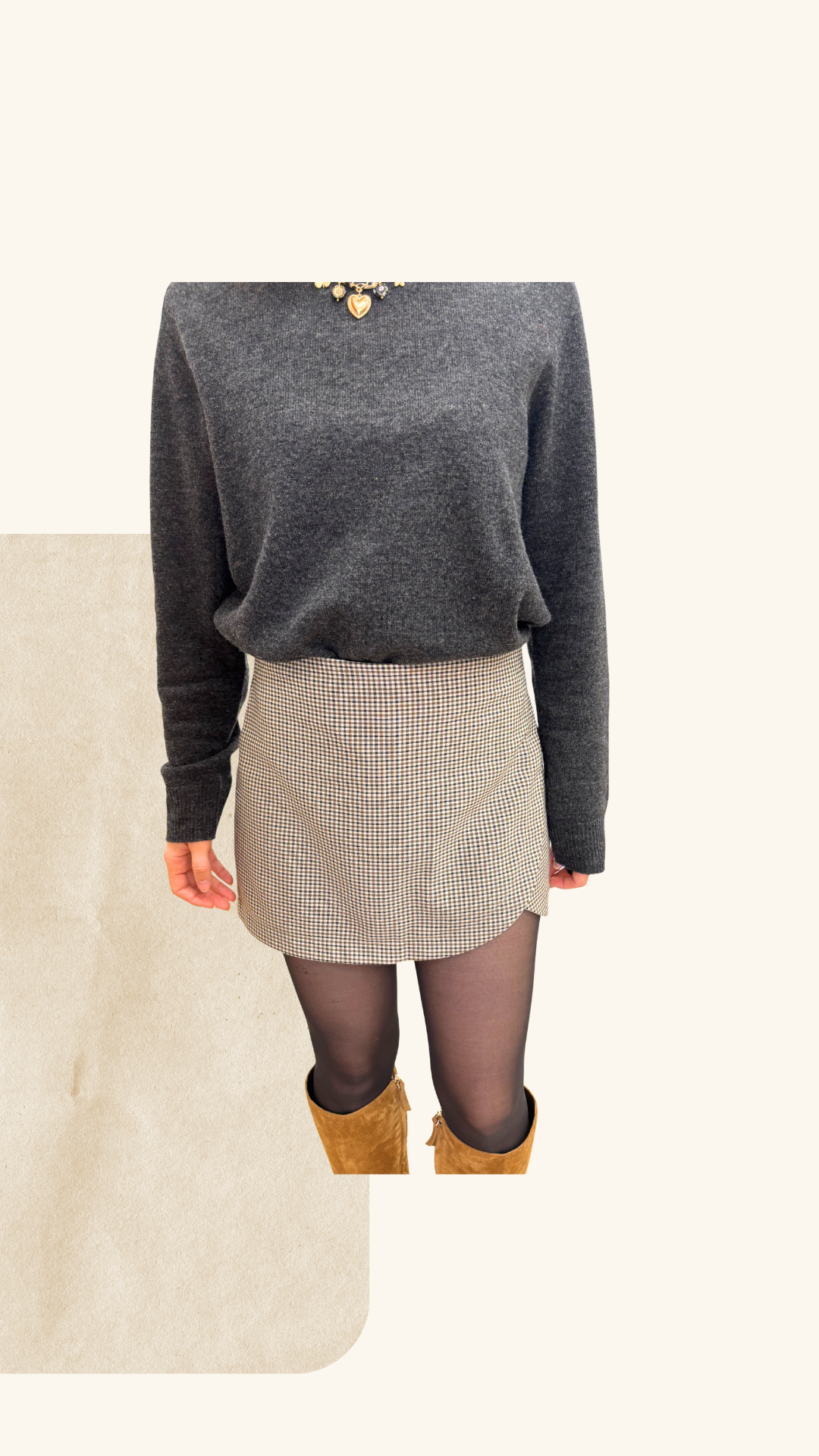 Jupe short Lena marron