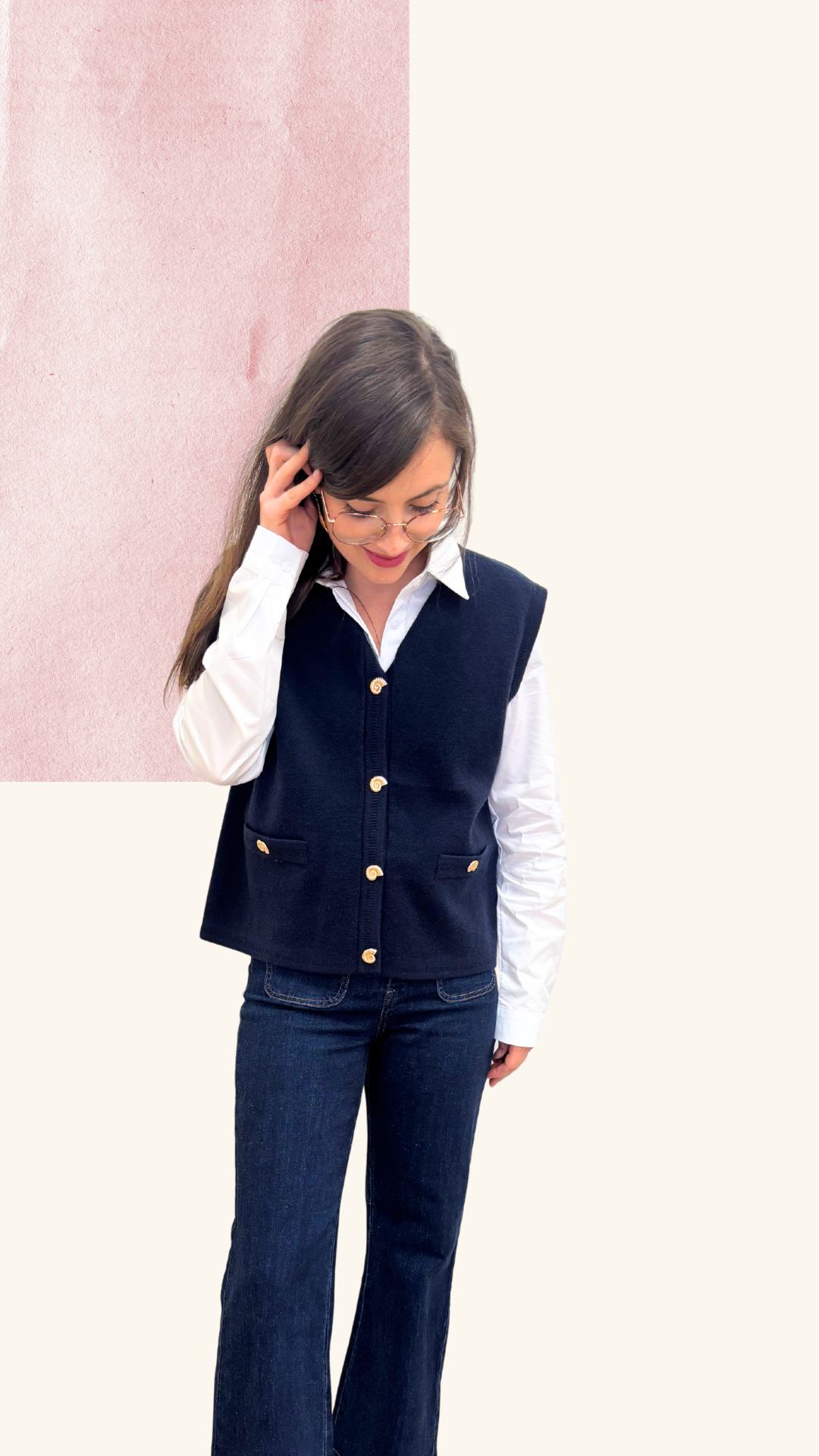 Gilet sans manches Lina marine