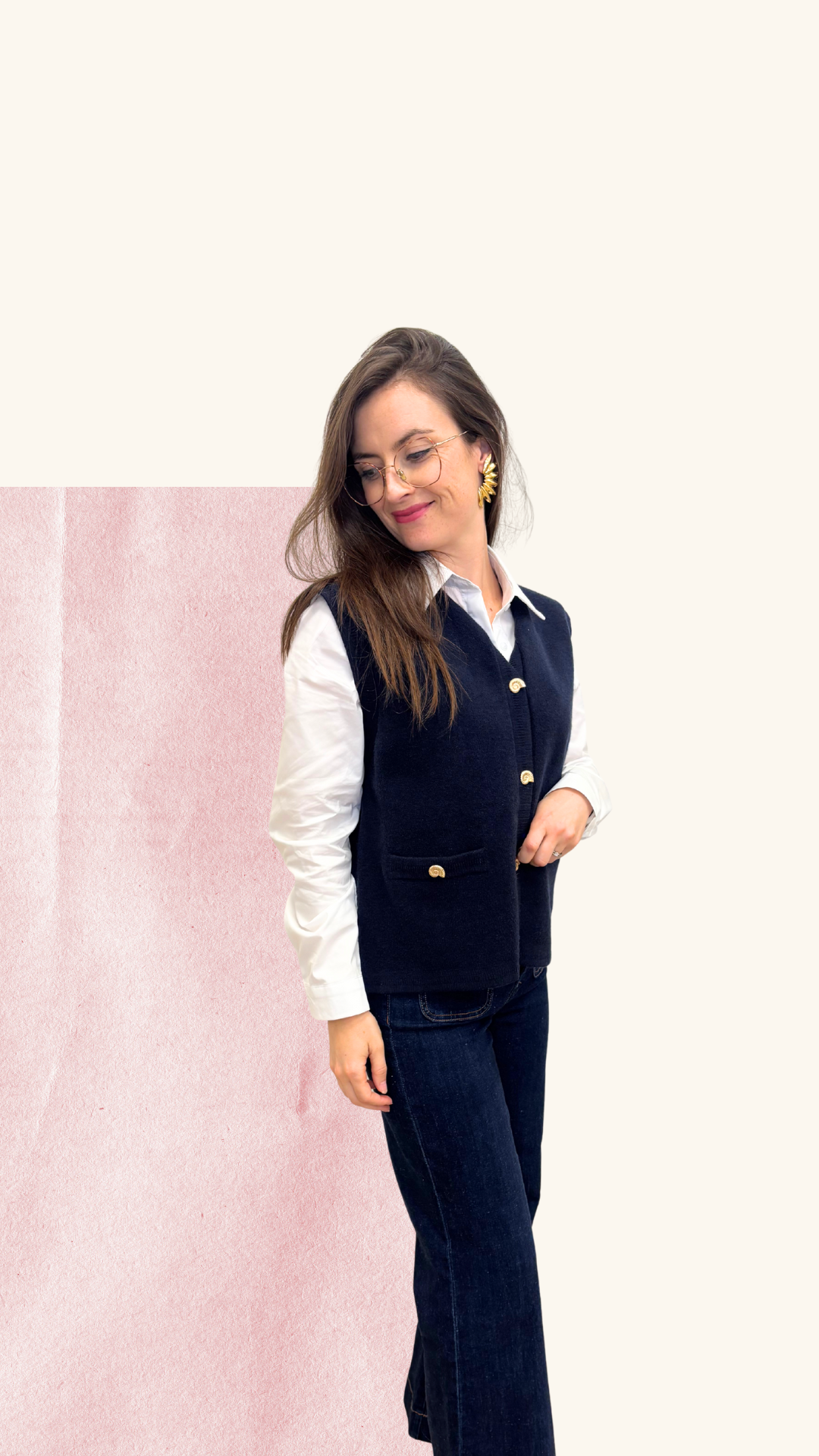Gilet sans manches Lina marine