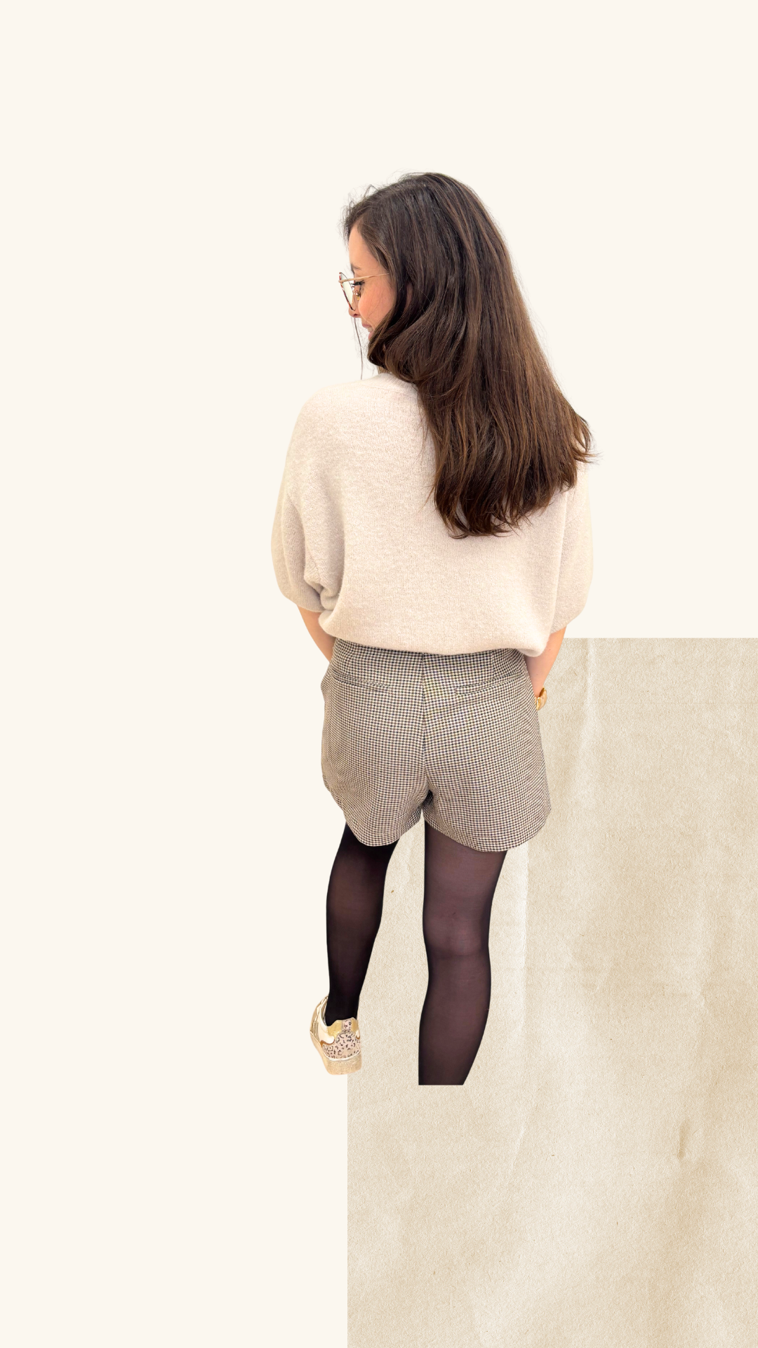 Jupe short Lena marron