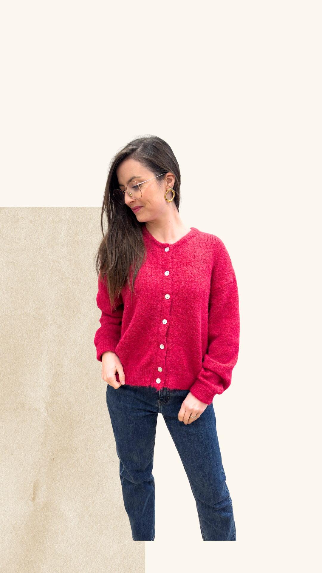 Gilet Thelma fuchsia