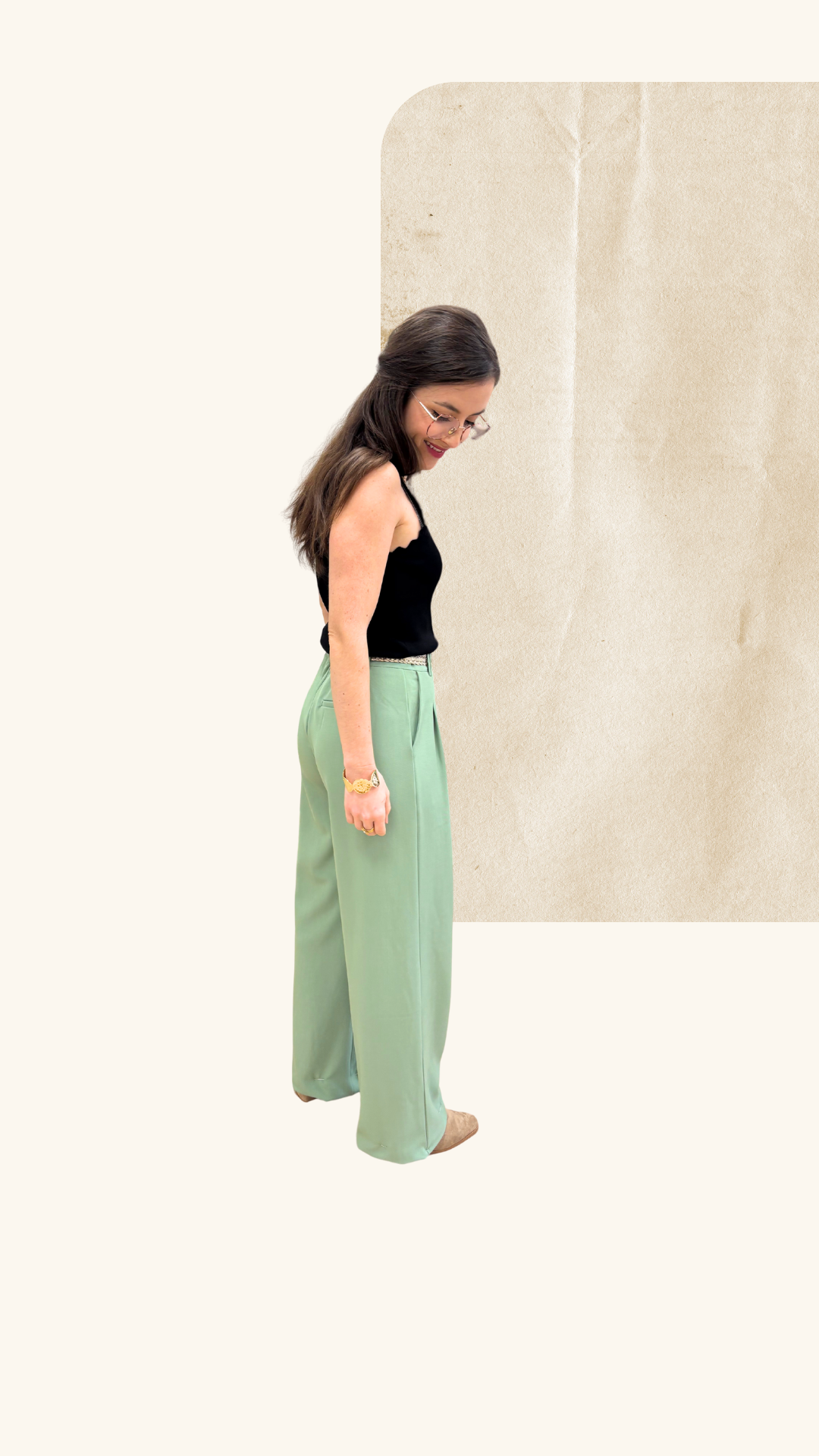 Pantalon tailleur Noah vert