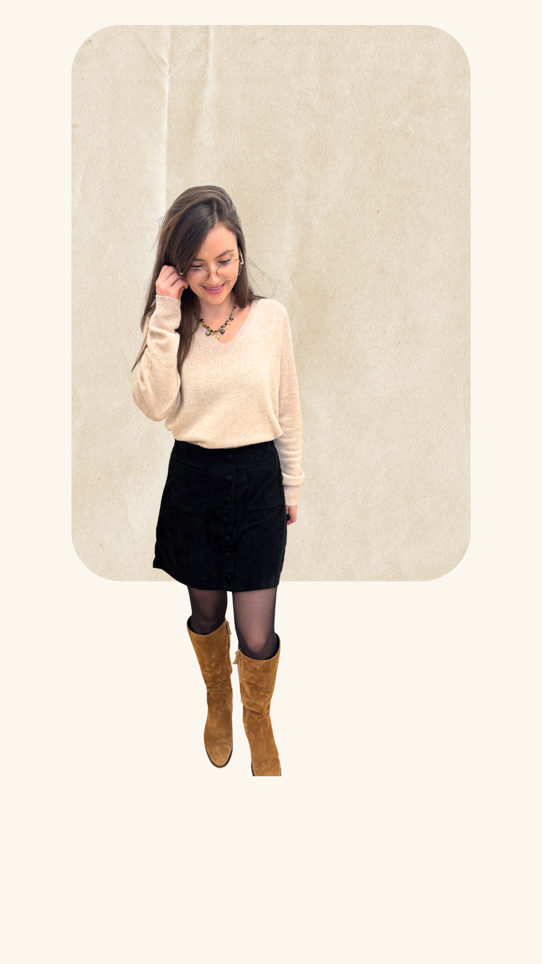 Jupe velours Manon noire