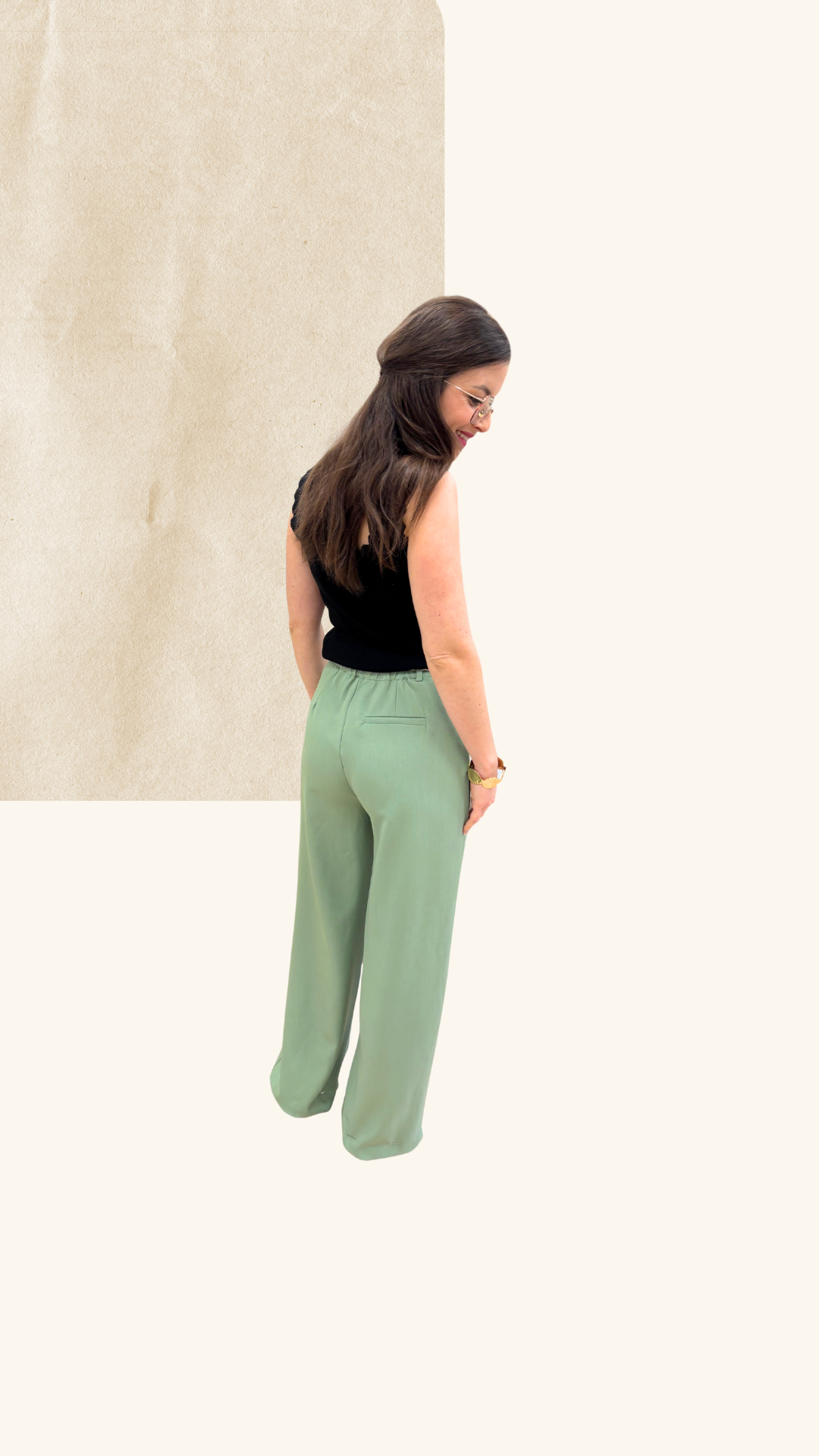 Pantalon tailleur Noah vert