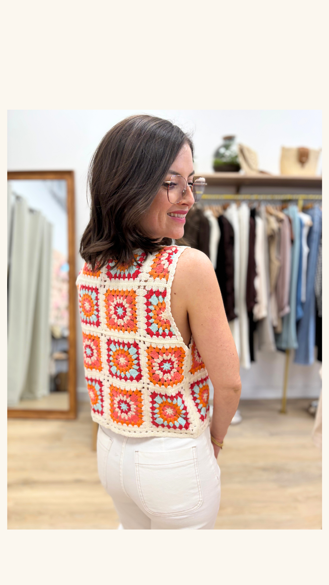 Gilet en crochet Julia orange