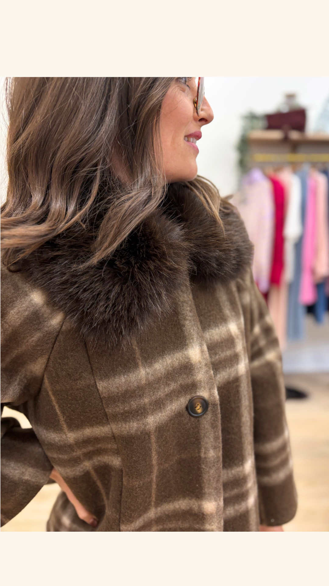 Manteau laine Carla chocolat