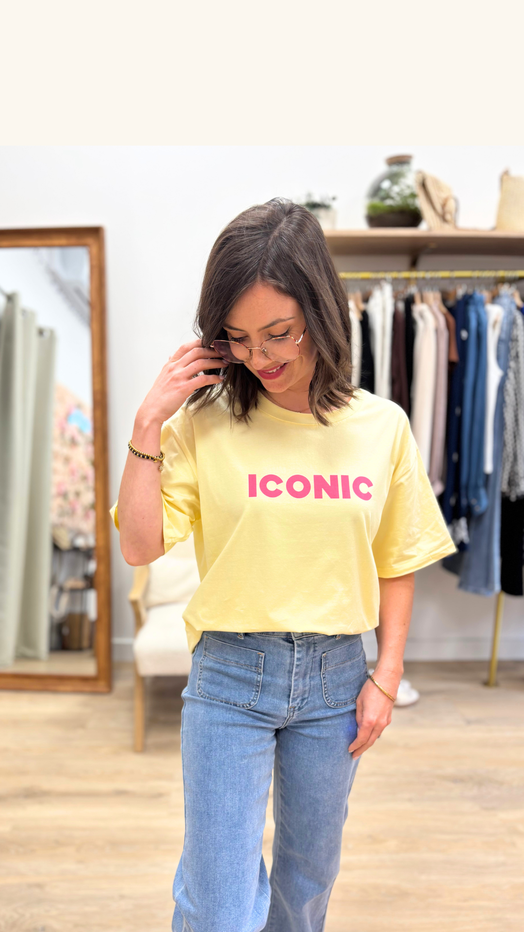 T-shirt Iconic jaune