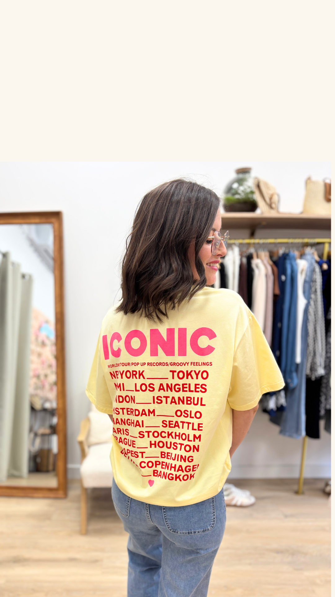T-shirt Iconic jaune