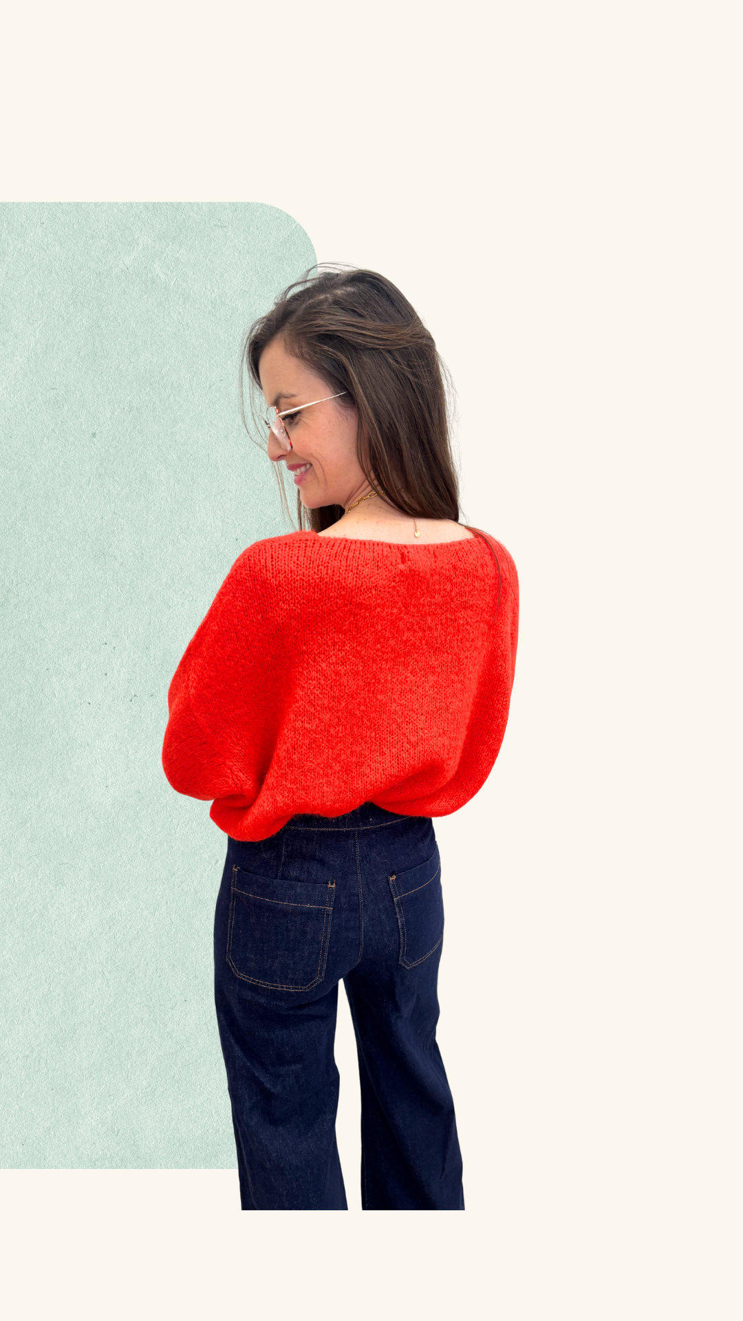 Maille Charlotte rouge Alpaga