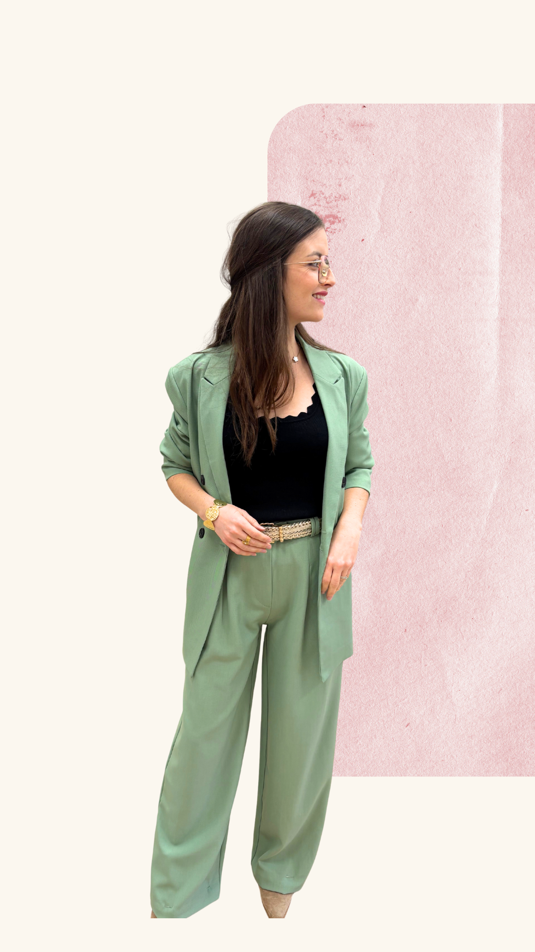 Veste tailleur Diane vert