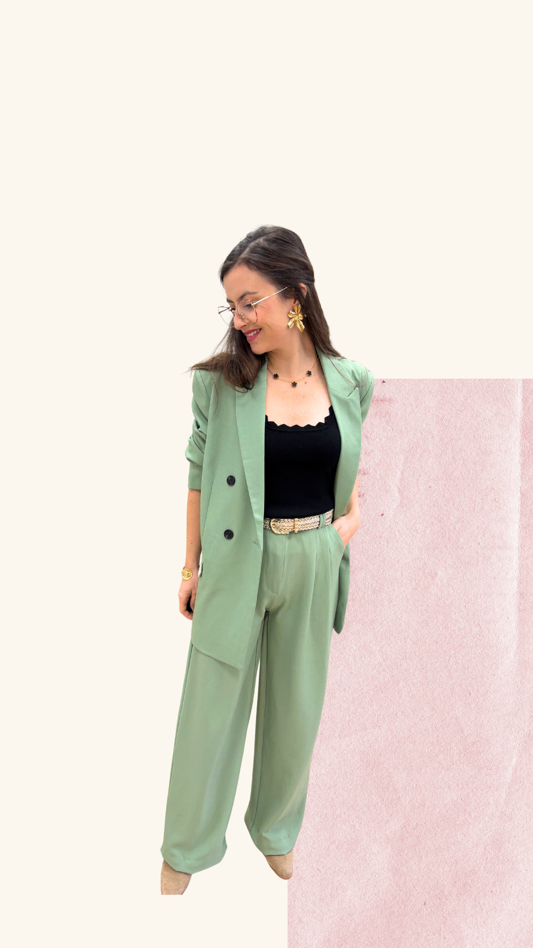 Veste tailleur Diane vert