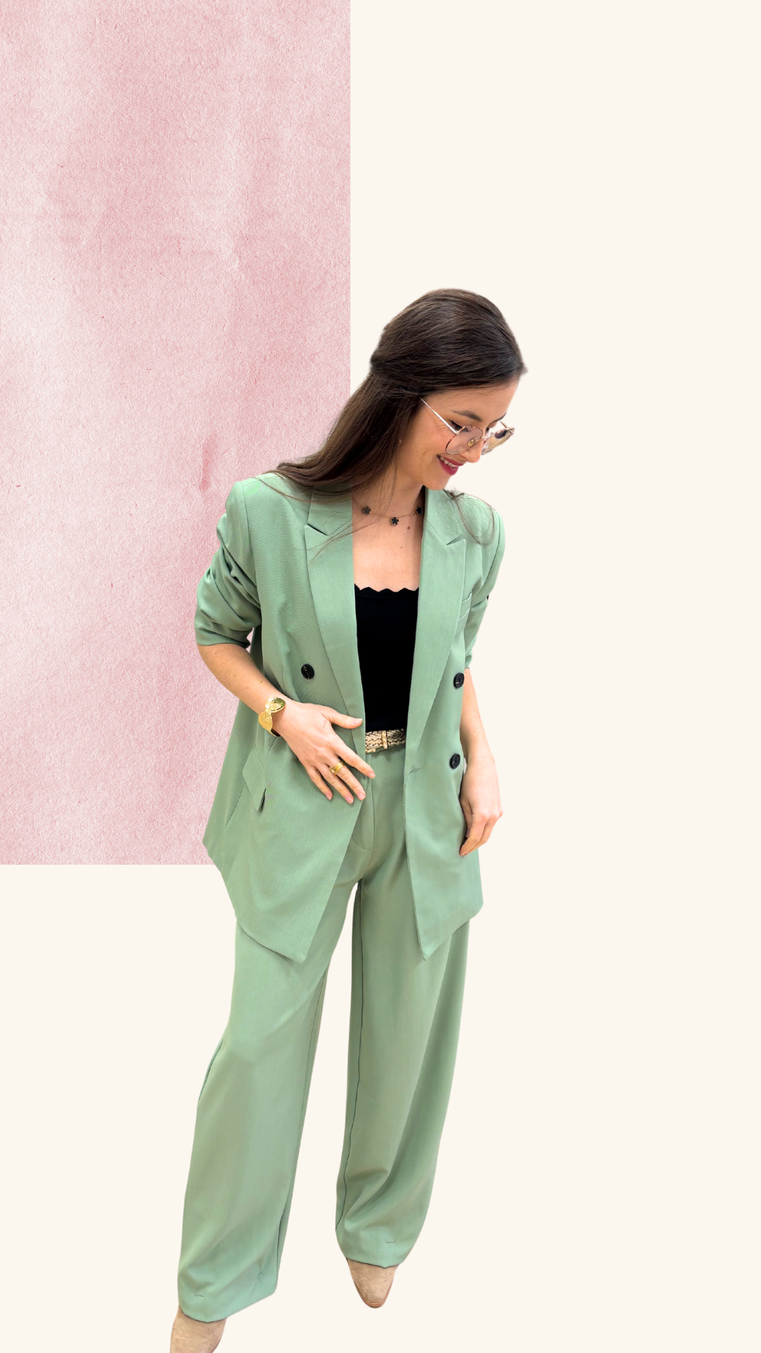 Veste tailleur Diane vert