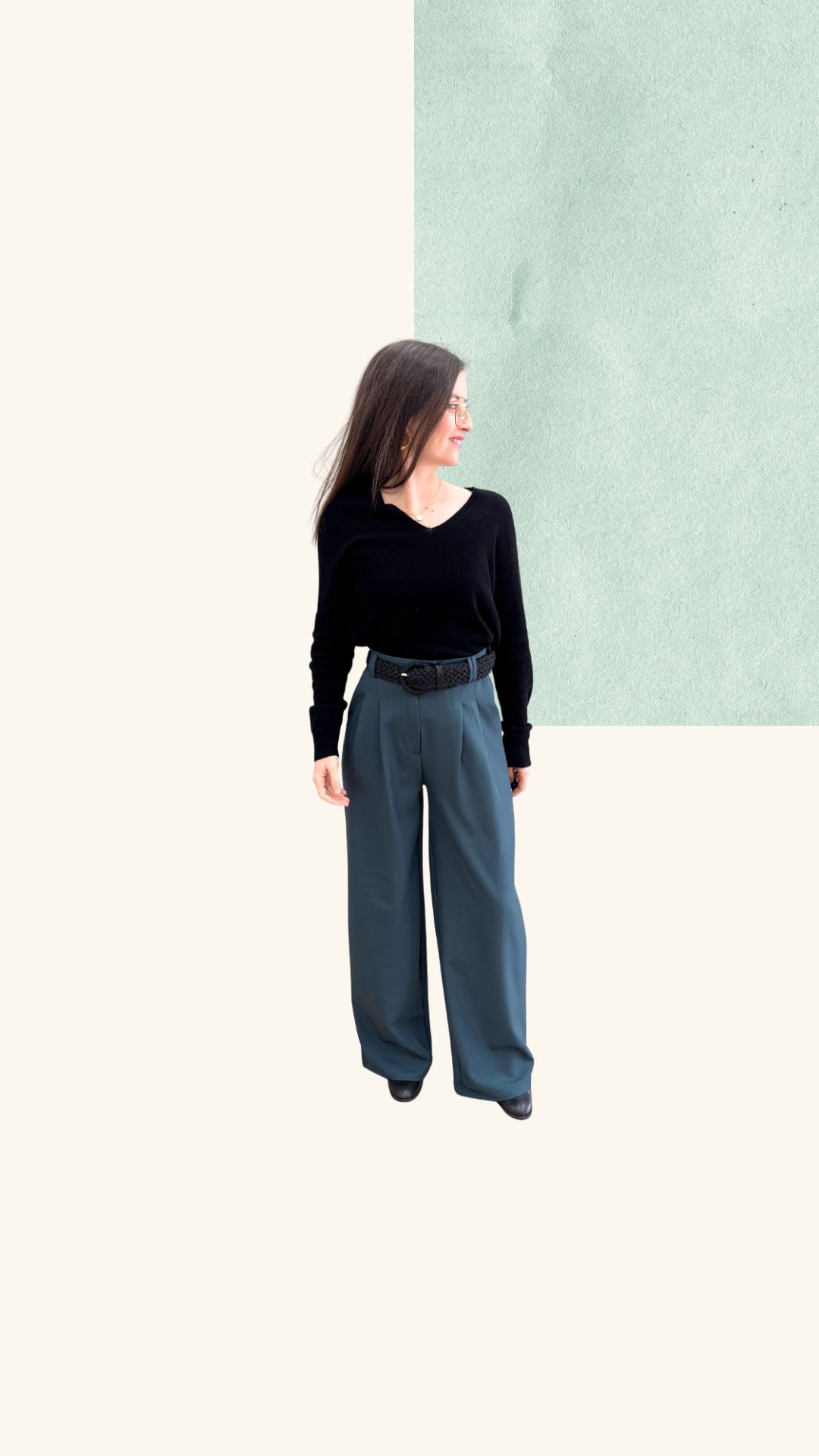 Pantalon tailleur Noah sapin