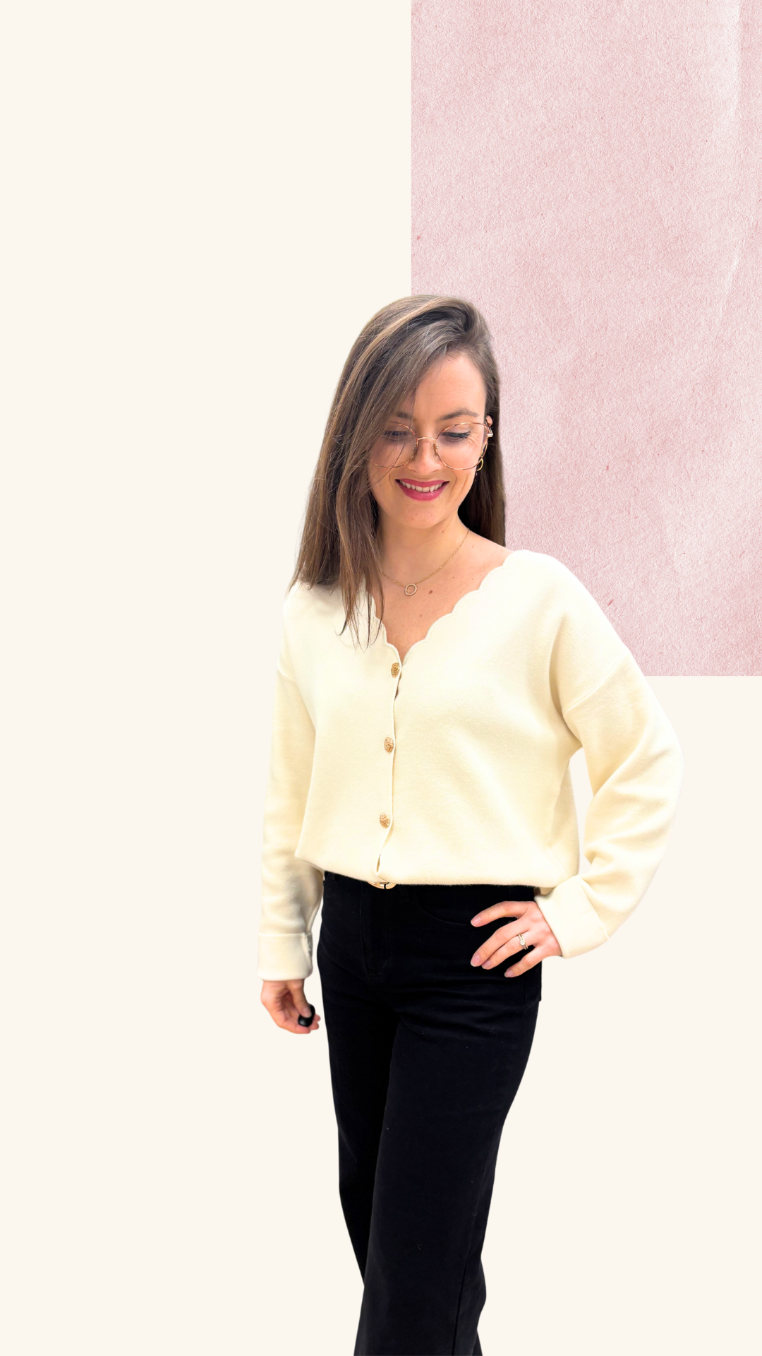 Gilet Caroline crème