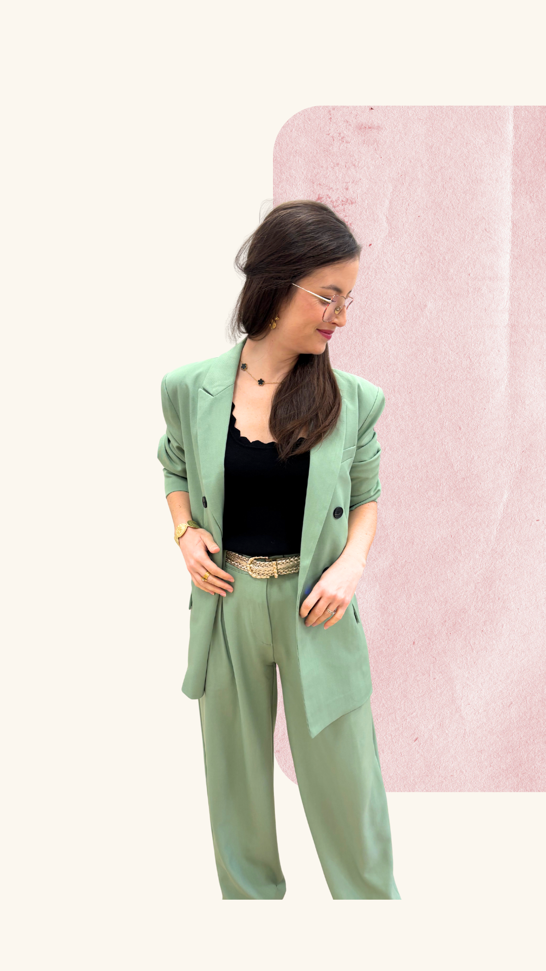 Veste tailleur Diane vert