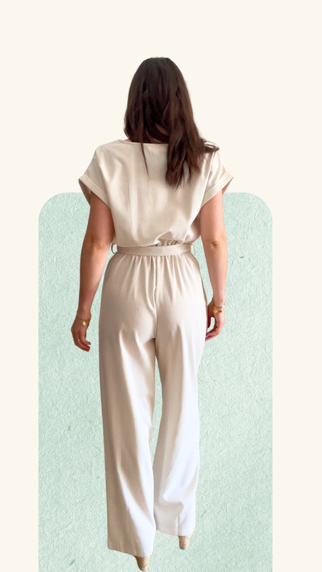 Combinaison pantalon Olympe beige