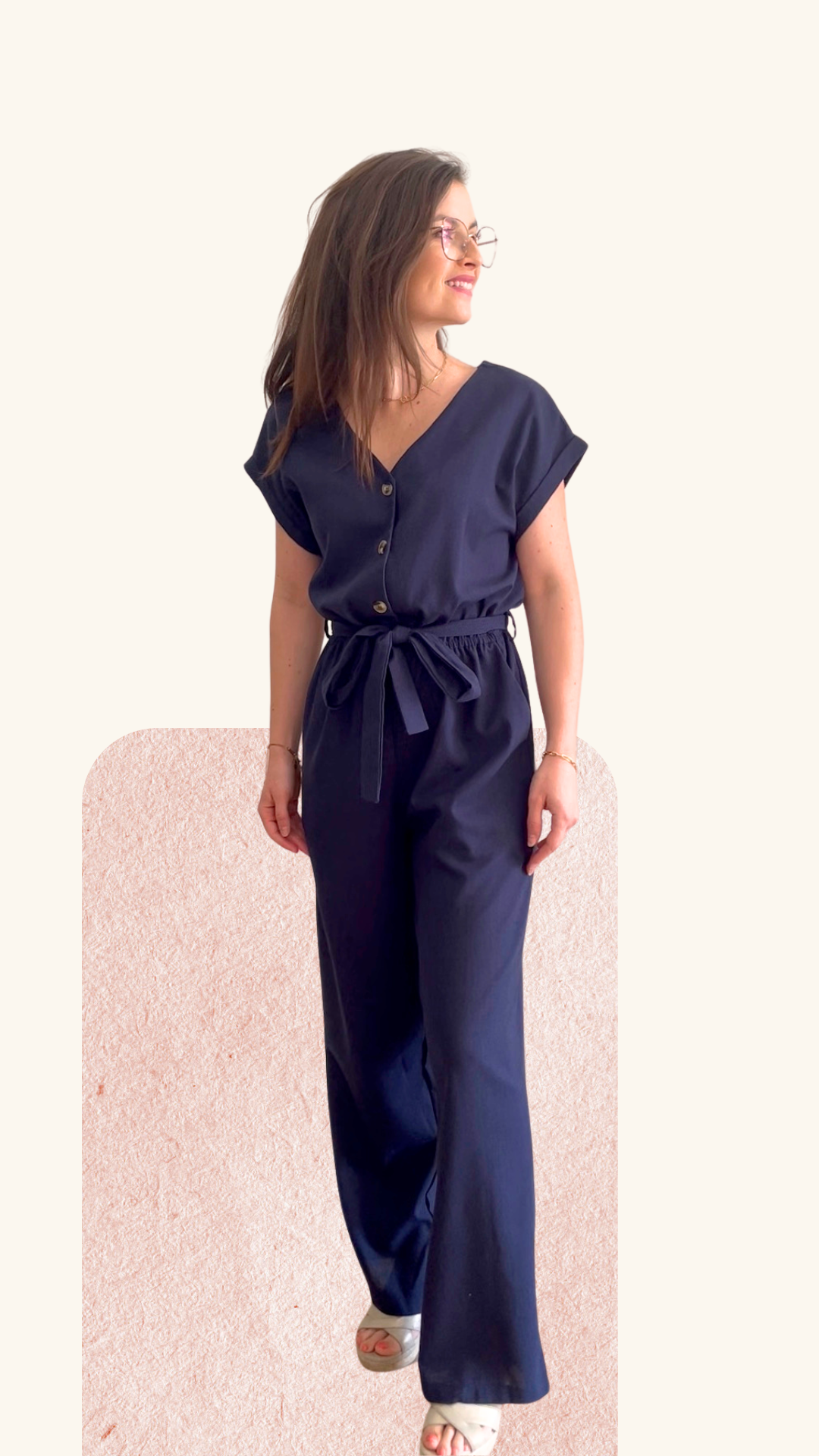 Combinaison Pantalon Olympe - Marine