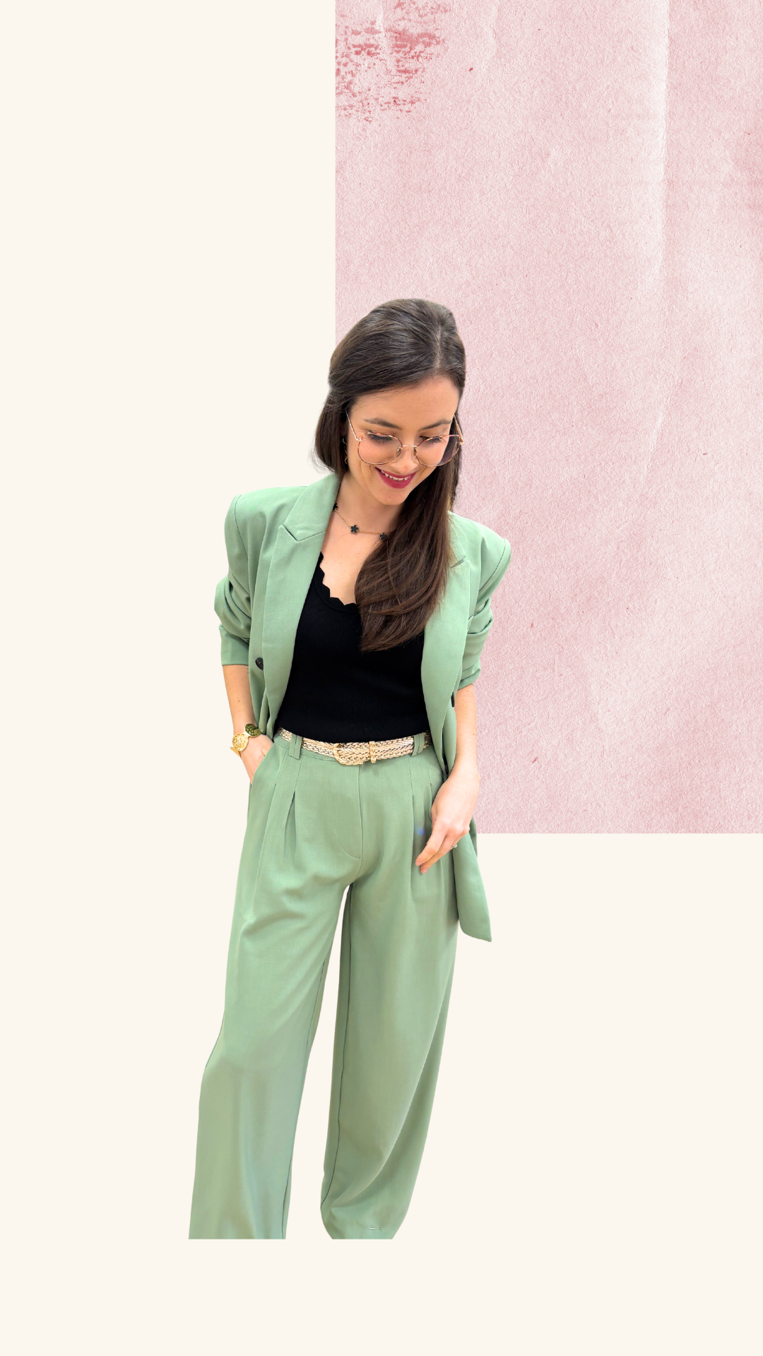 Veste tailleur Diane vert