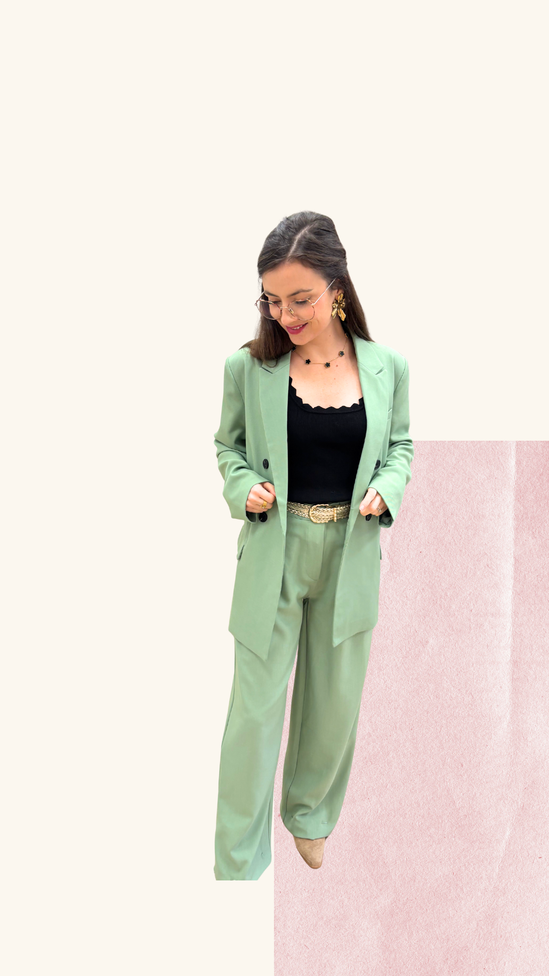 Veste tailleur Diane vert