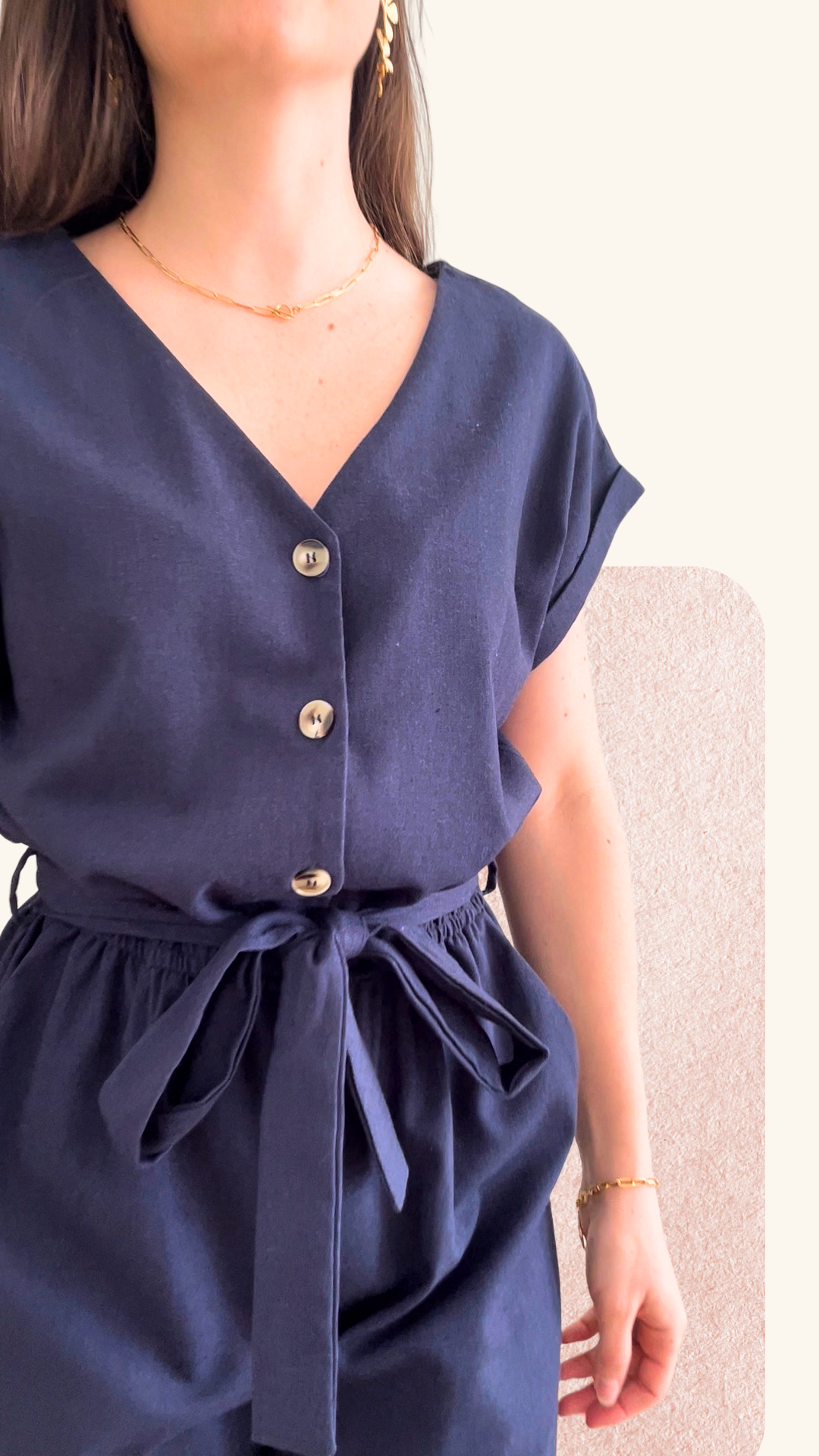 Combinaison Pantalon Olympe - Marine