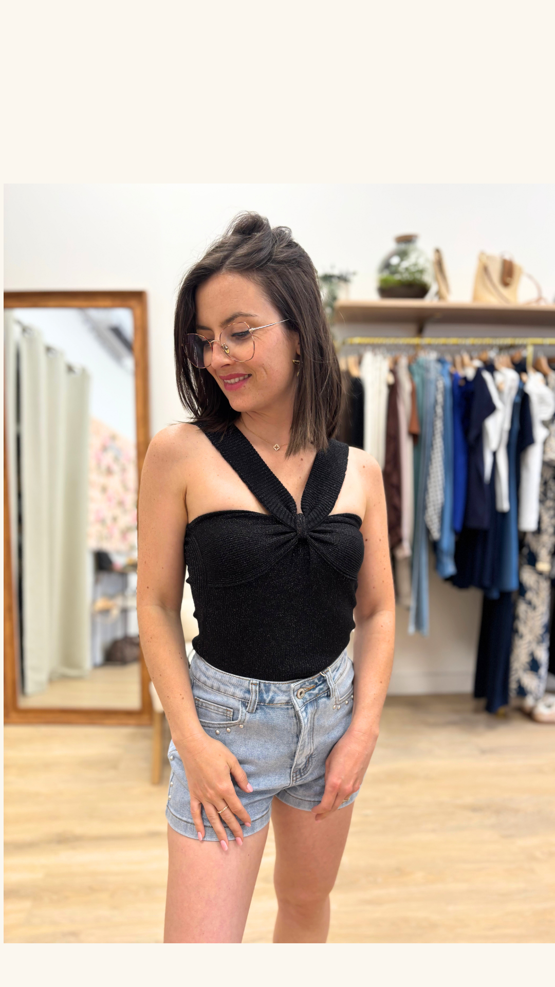 Top Ophélie noir