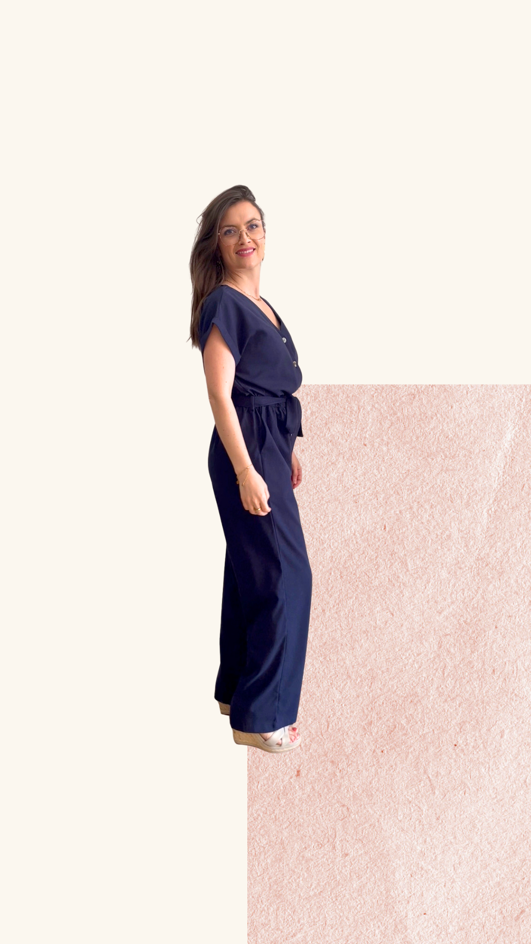 Combinaison Pantalon Olympe - Marine