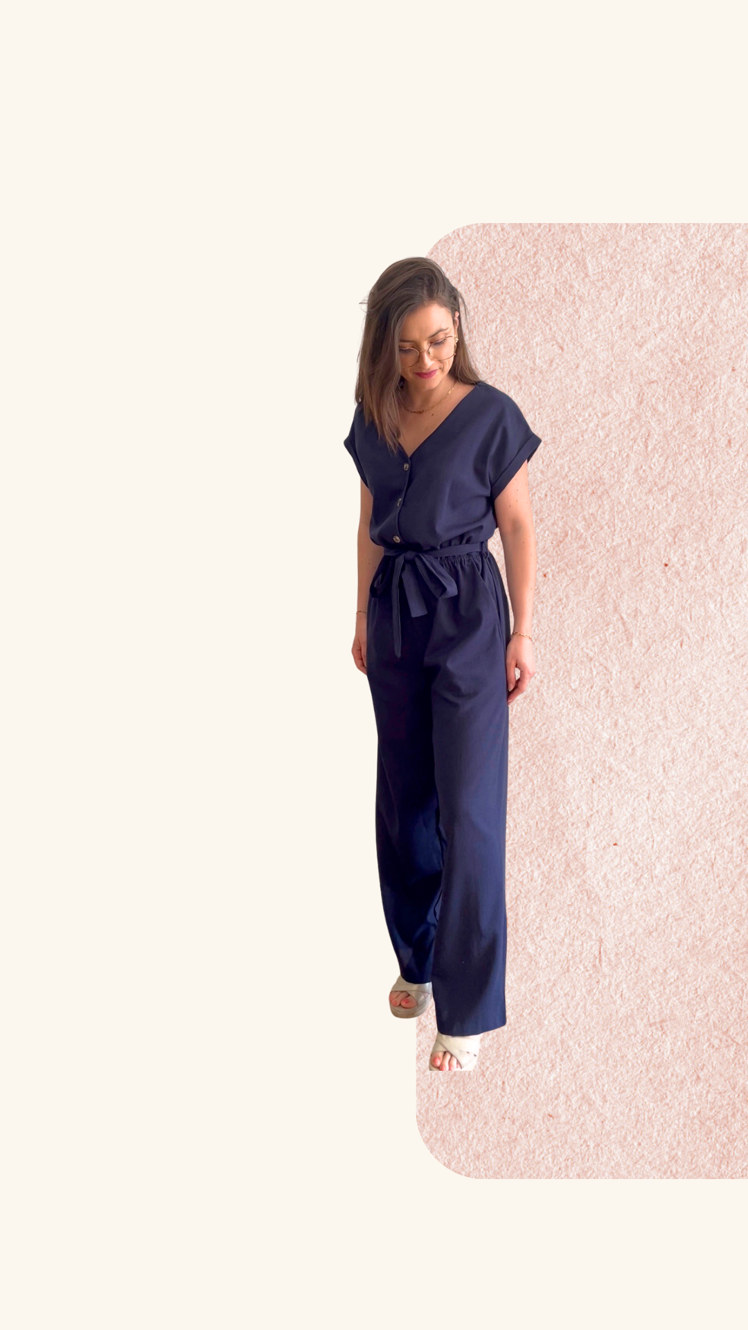 Combinaison Pantalon Olympe - Marine