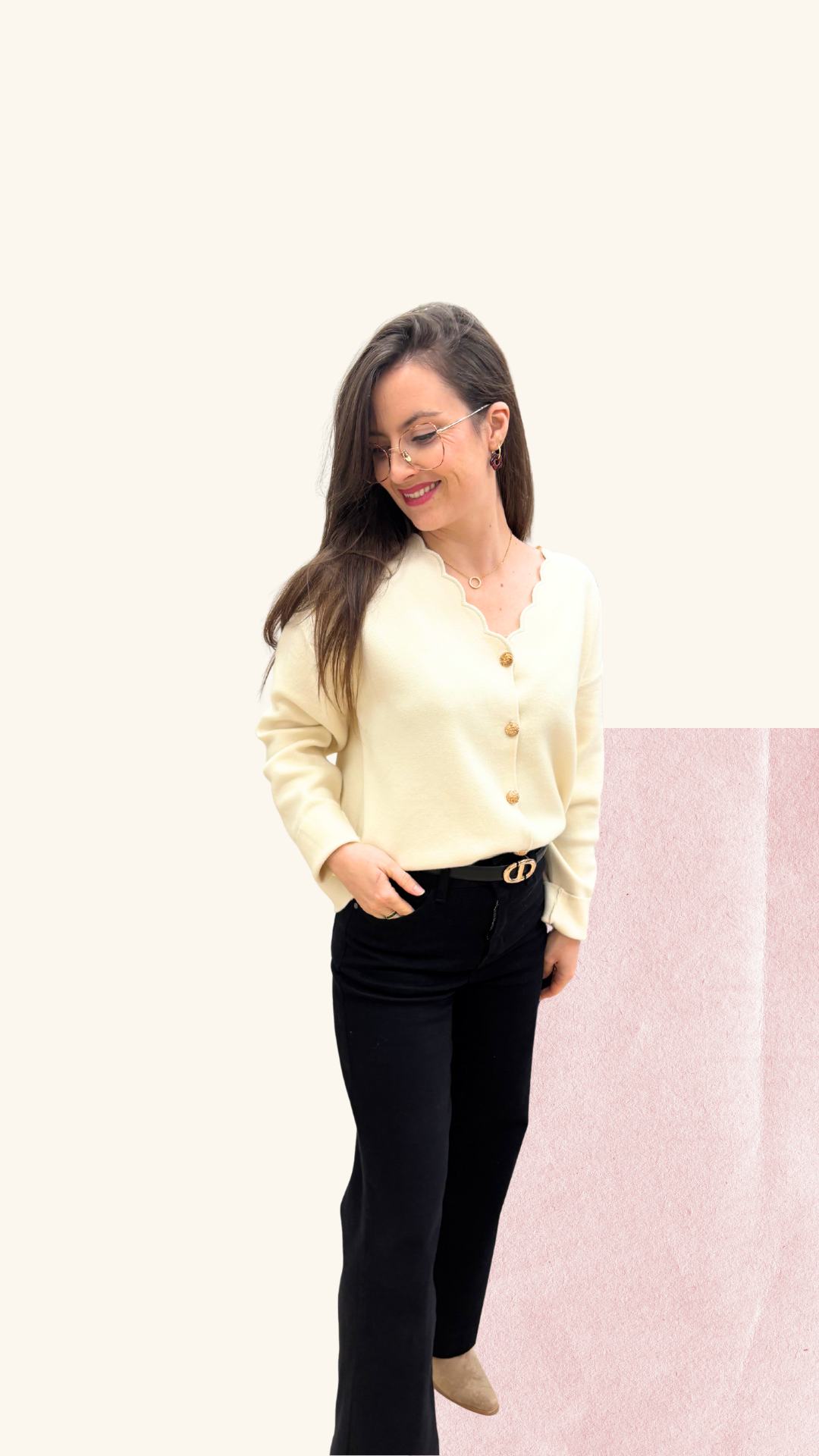 Gilet Caroline crème