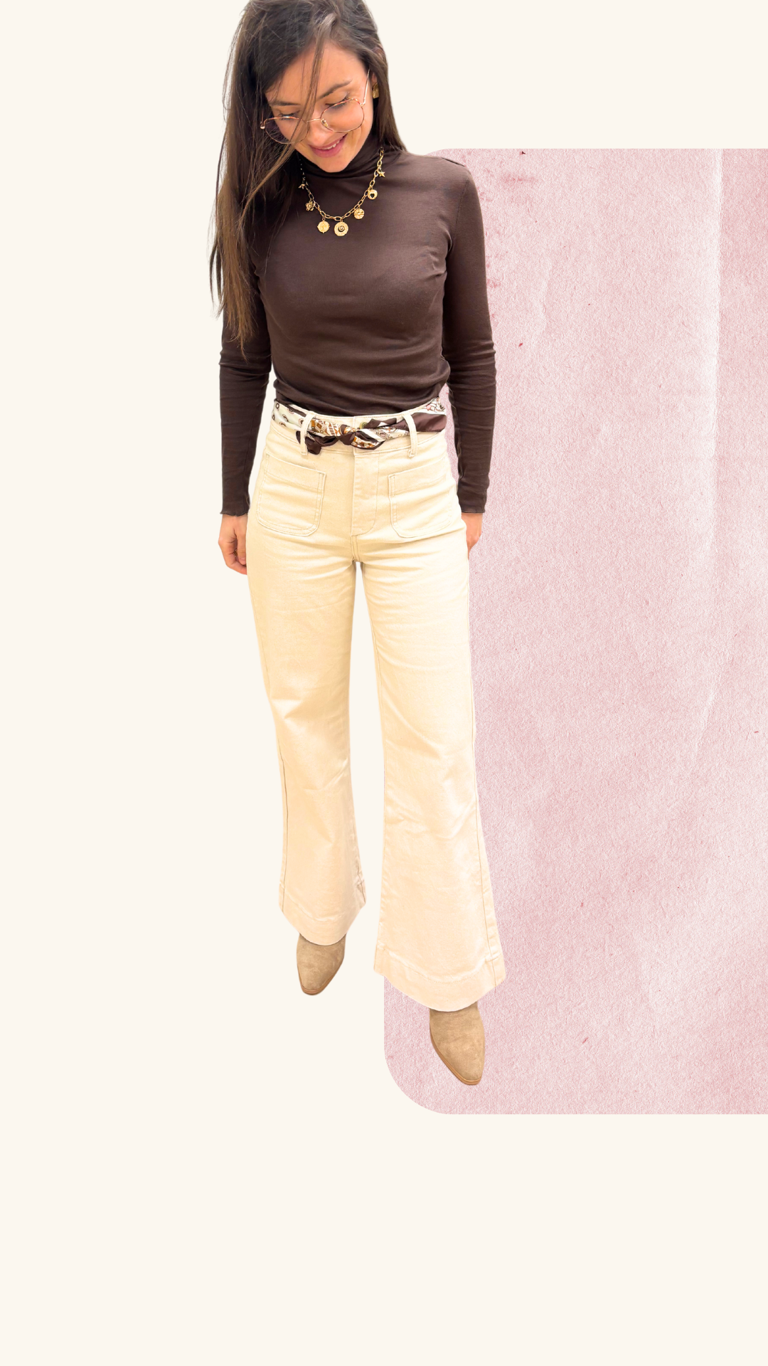 Jean Gabie flair beige