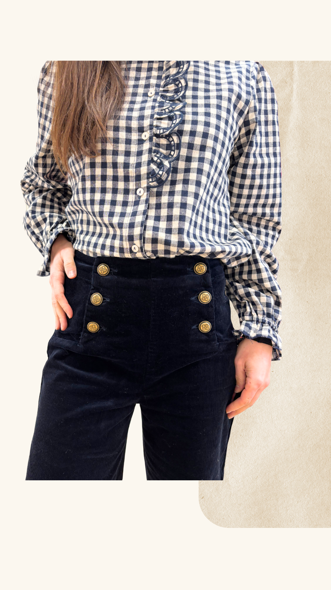 Jean Nina velours marine