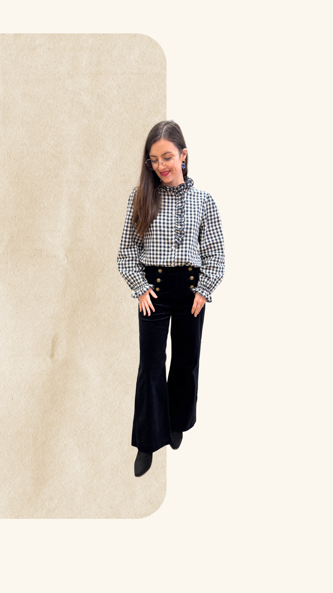 Jean Nina velours marine