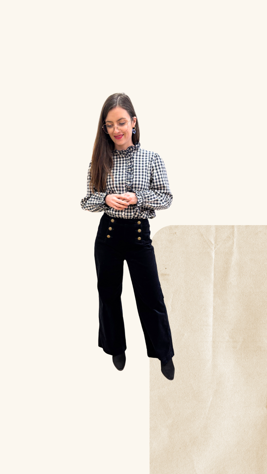 Jean Nina velours marine