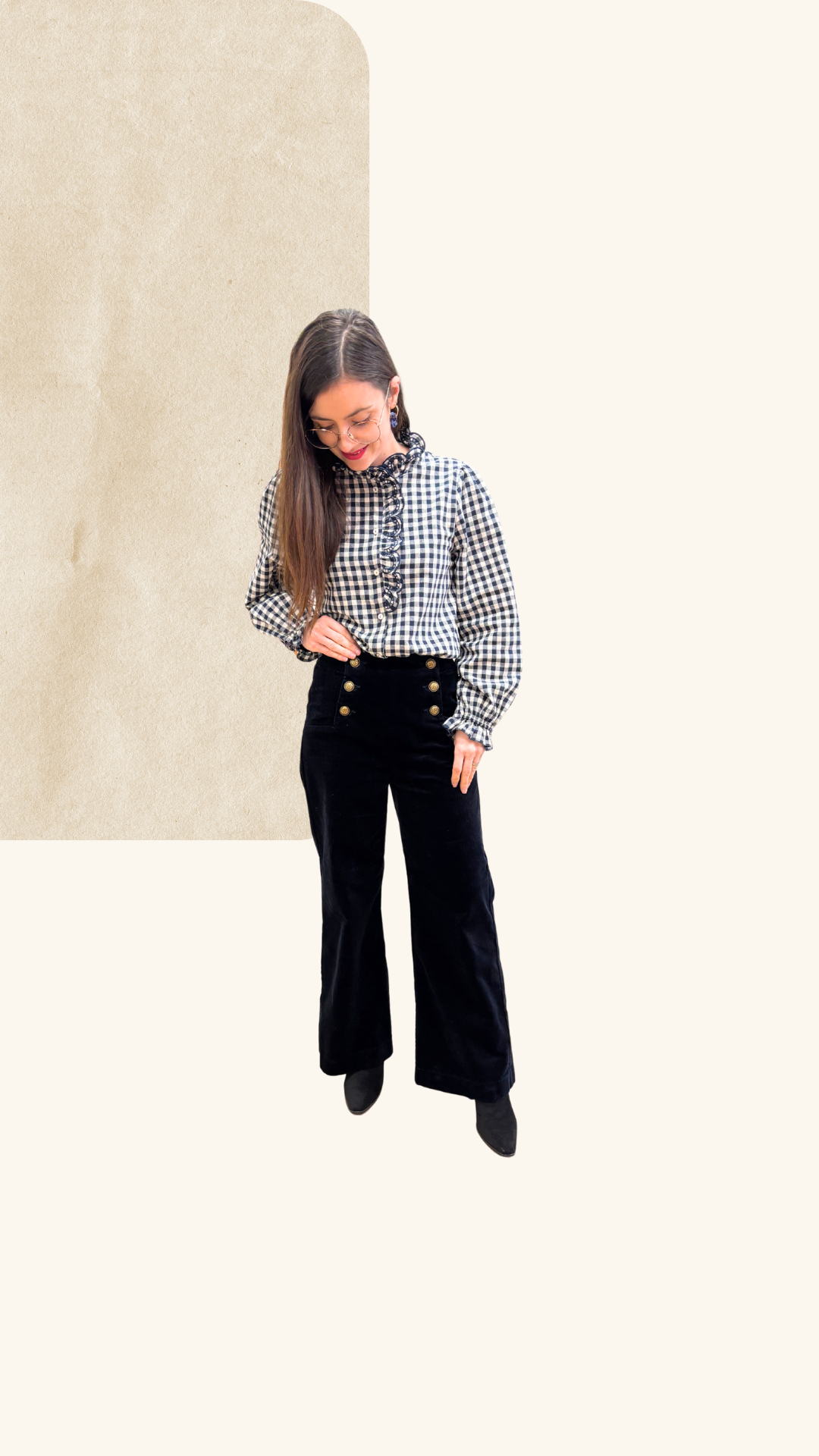 Jean Nina velours marine