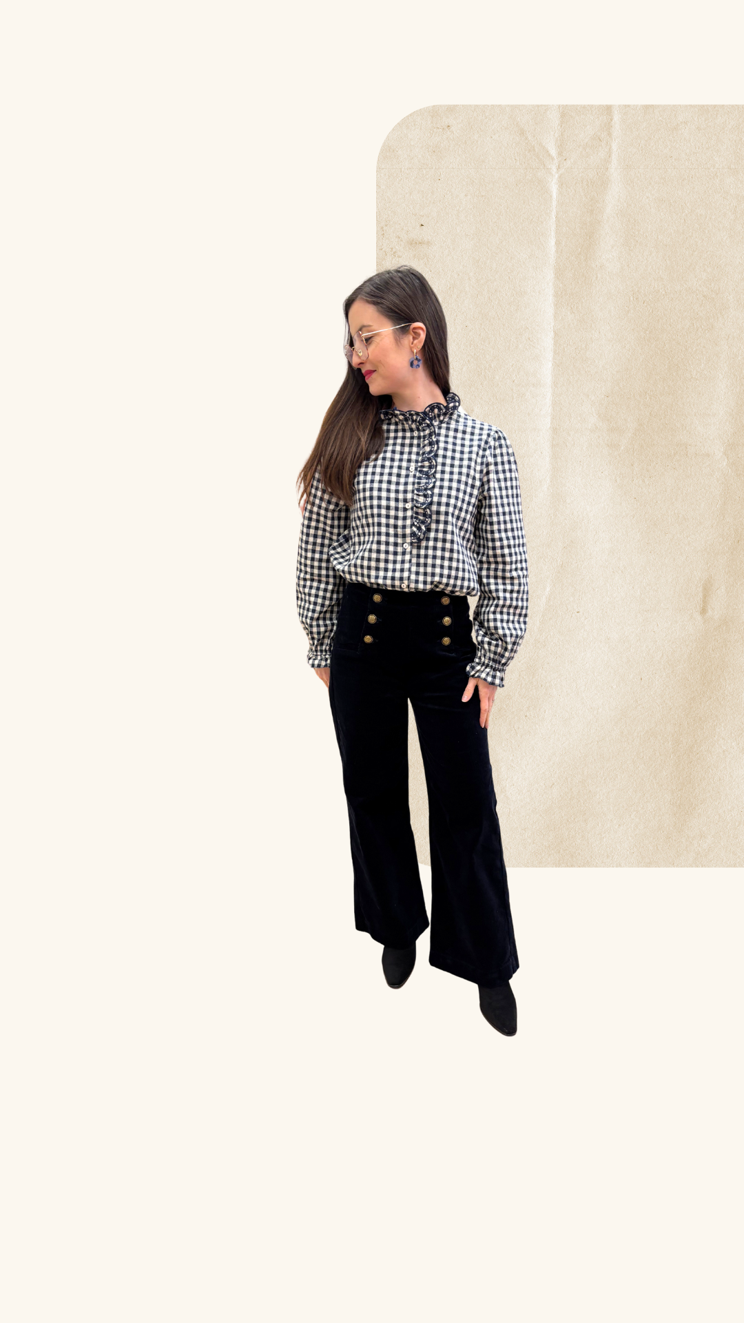 Jean Nina velours marine