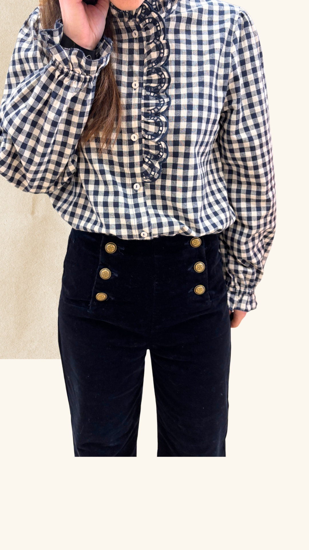 Jean Nina velours marine