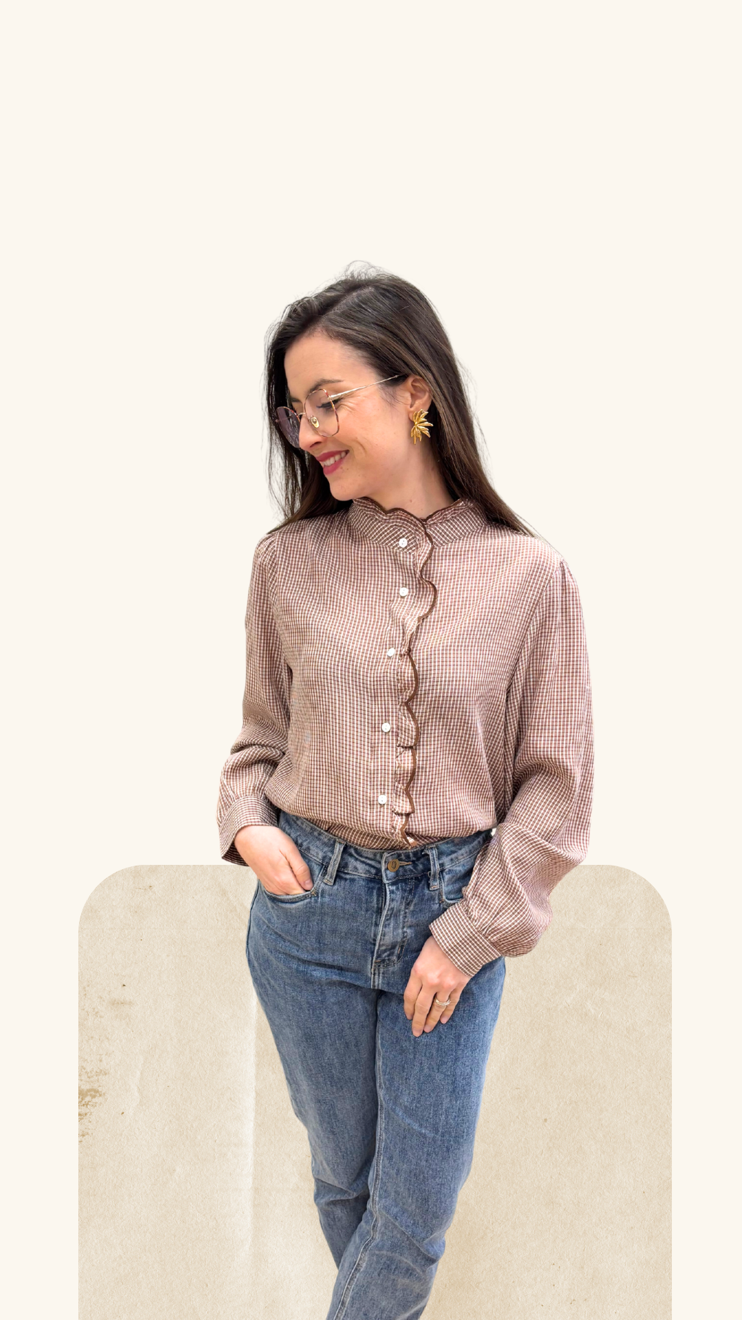 Chemise Naomie noisette