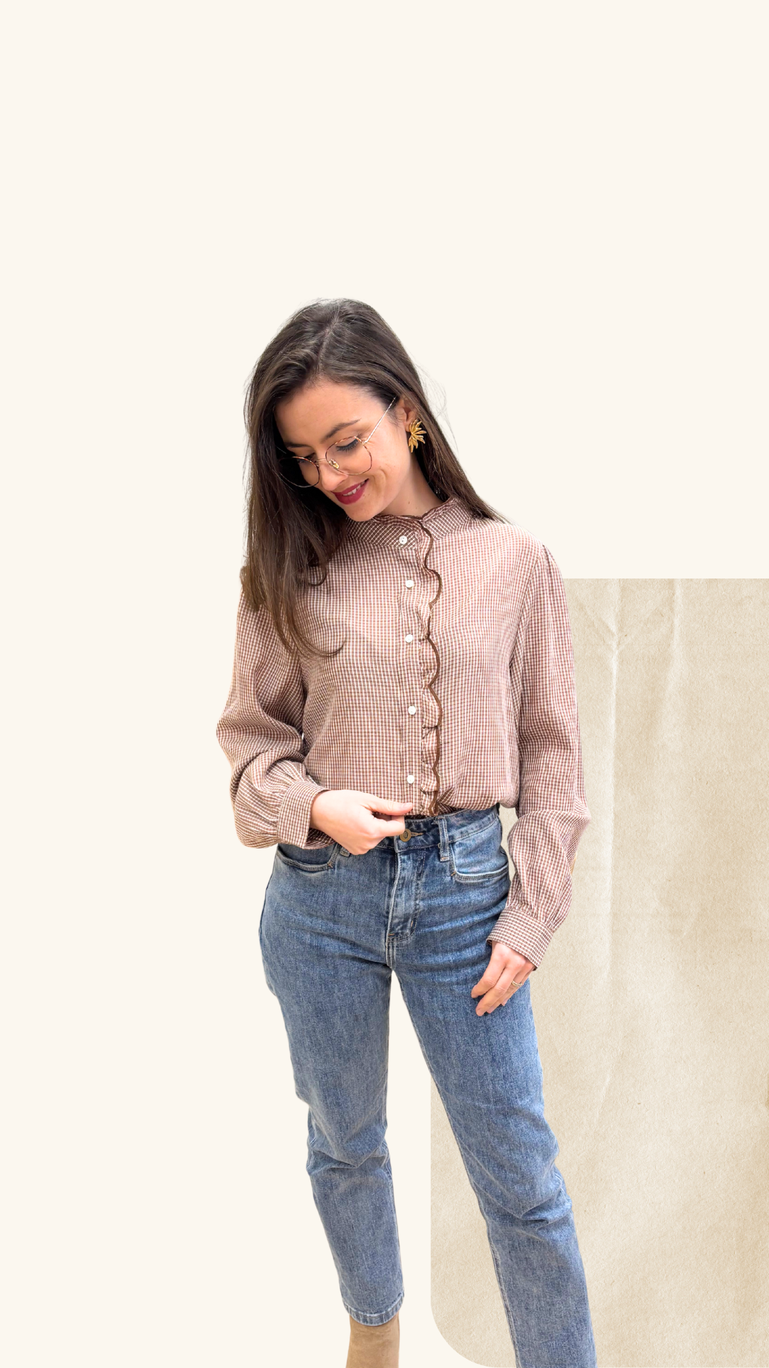 Chemise Naomie noisette