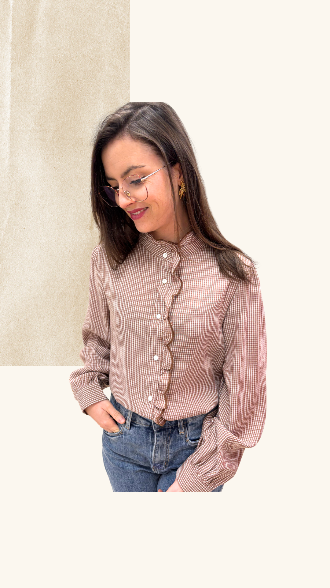 Chemise Naomie noisette