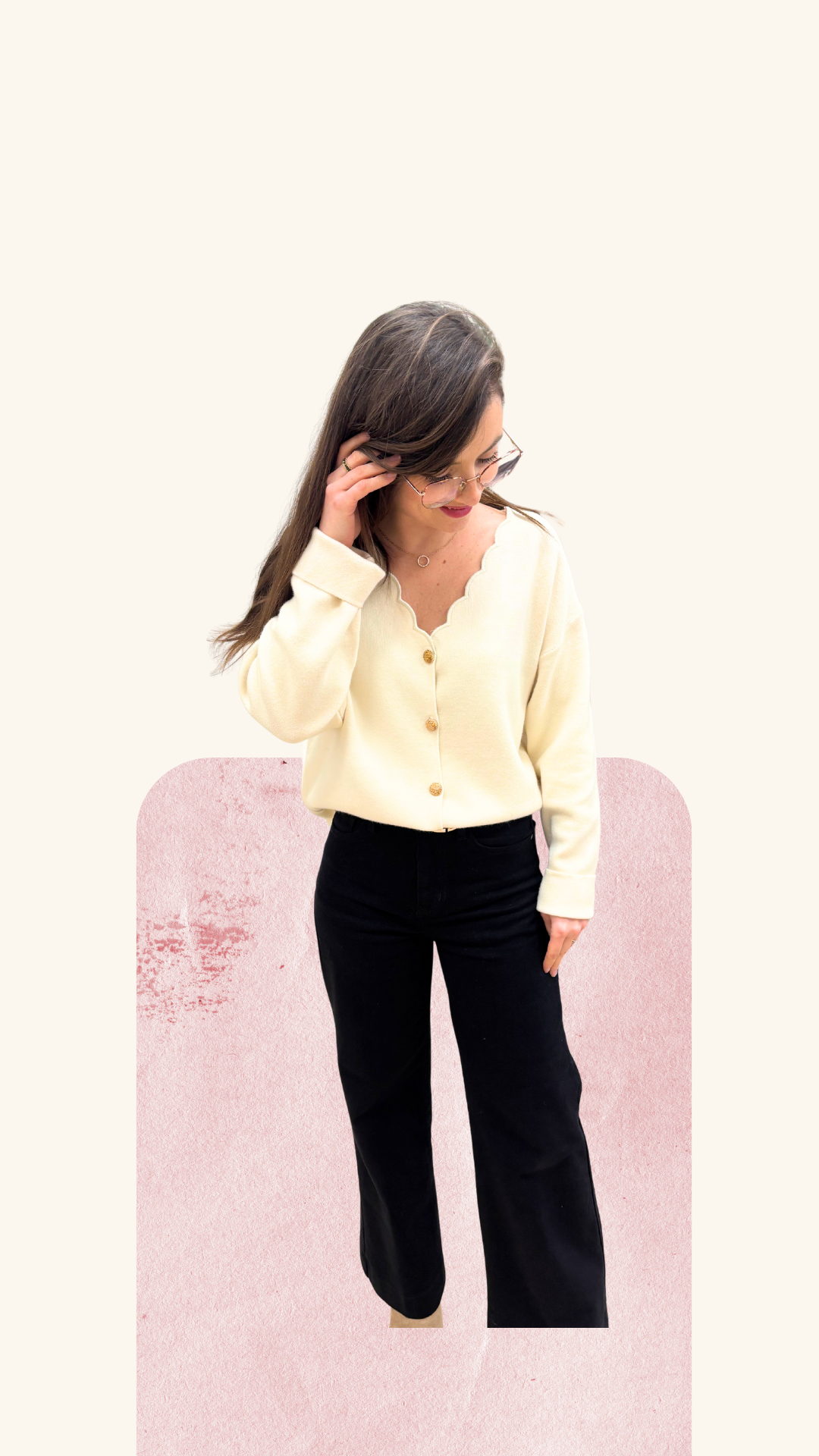 Gilet Caroline crème