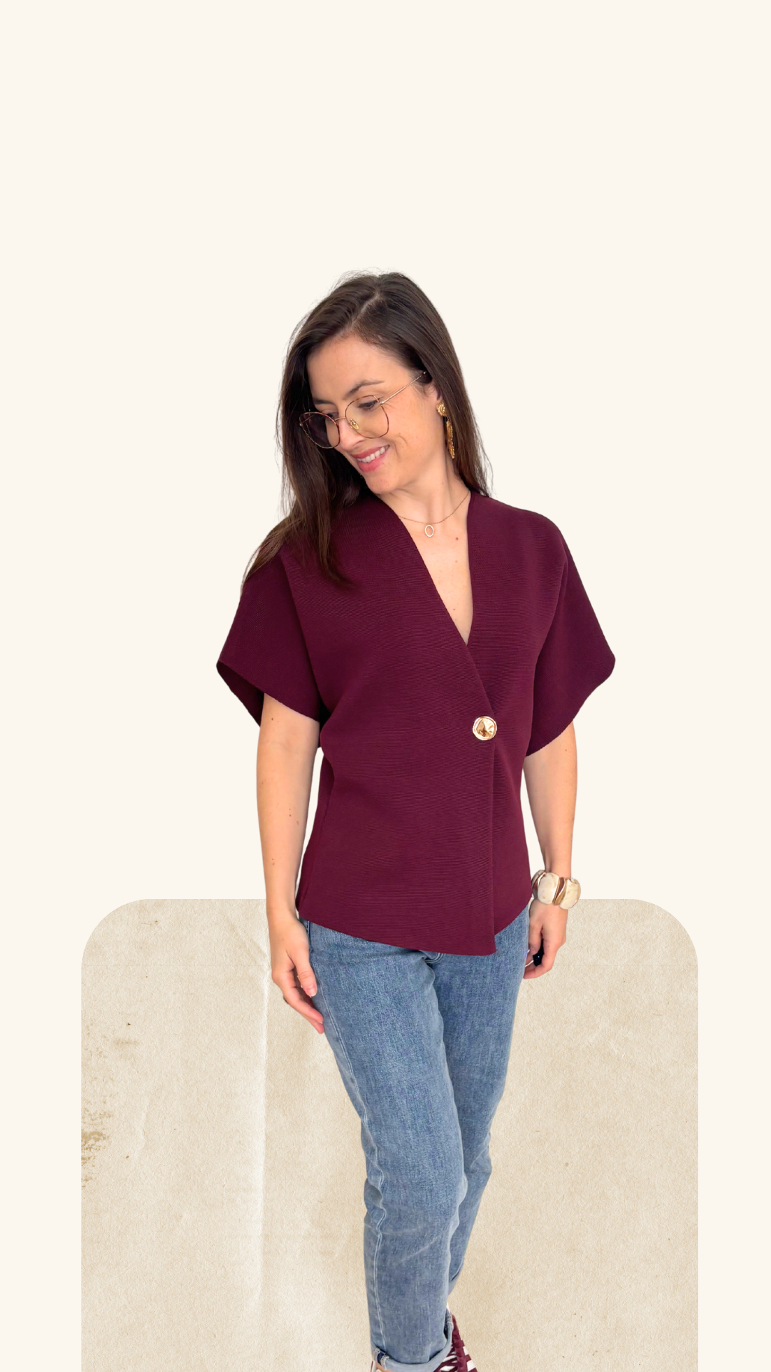 Gilet Lison bordeaux