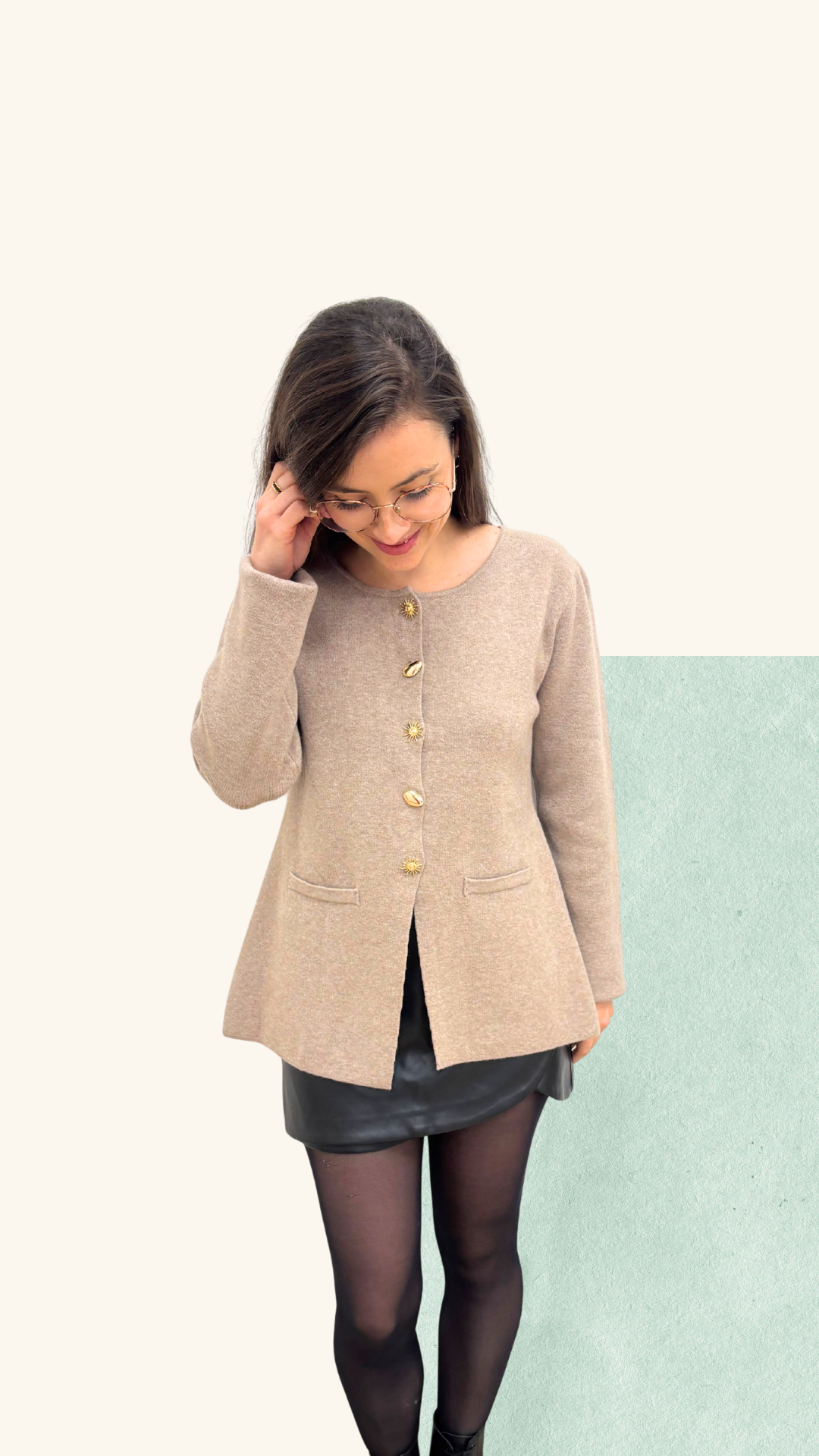 Gilet Céleste taupe