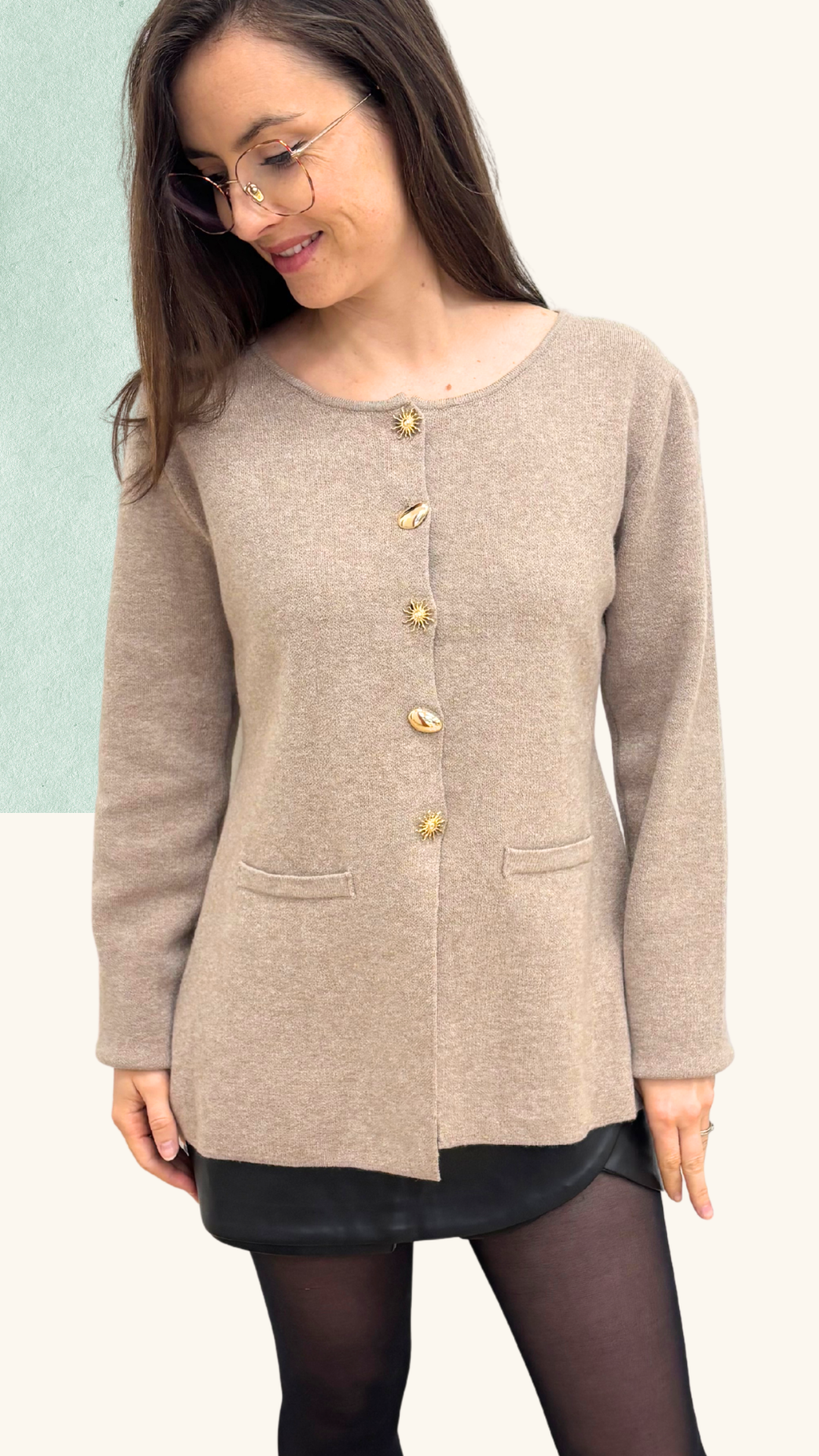 Gilet Céleste taupe