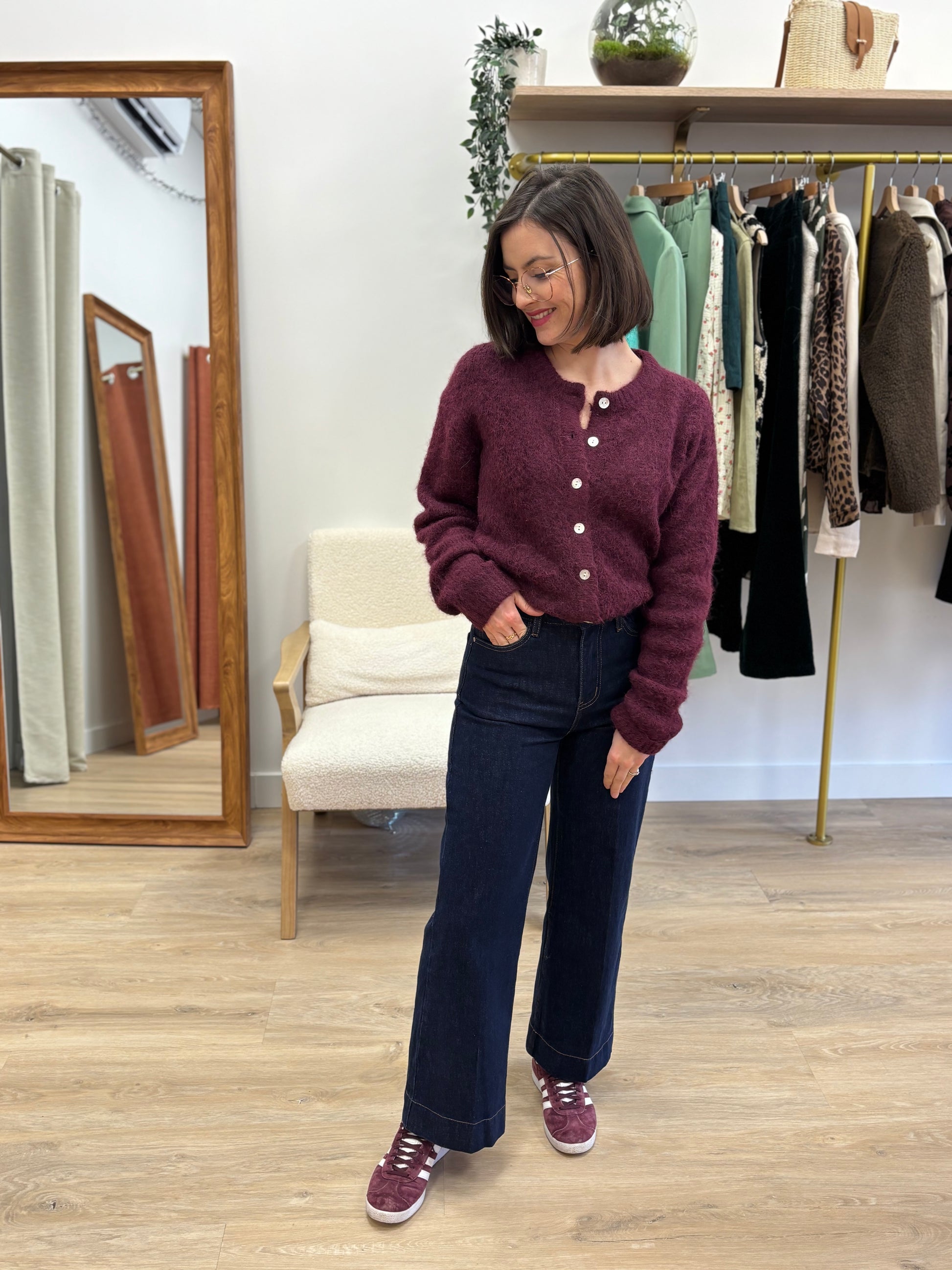 Jean Fanny wide leg brut