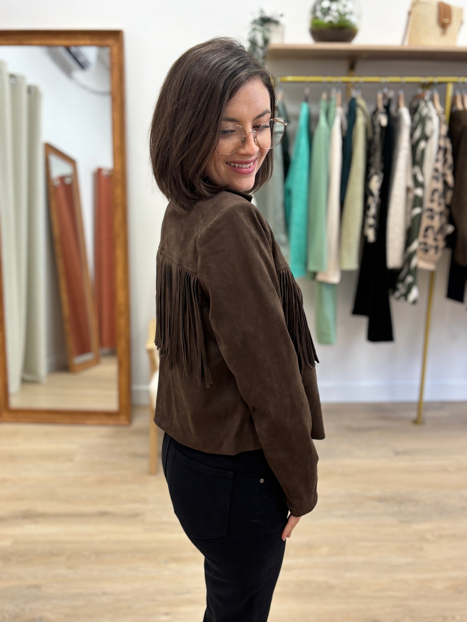 Veste en daim Doriane